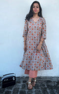 One Spring Night - Handblock Comfort Fit Cotton Long Kurta