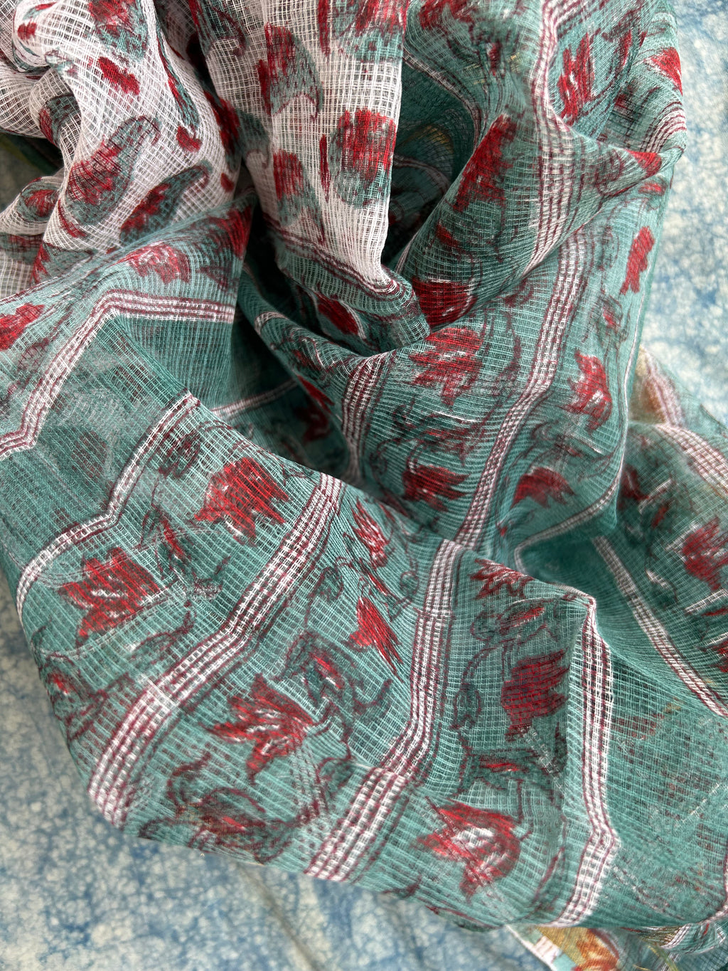 Handcrafted Cotton Kota Dupatta Suit