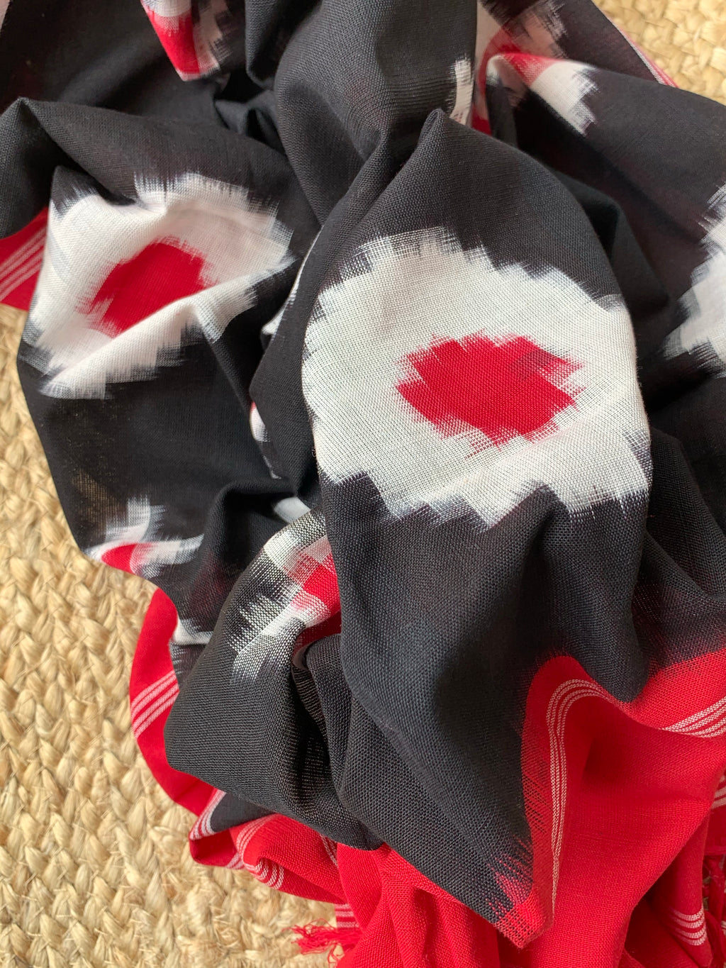 Handwoven Double Ikat Kurta  Dupatta Set