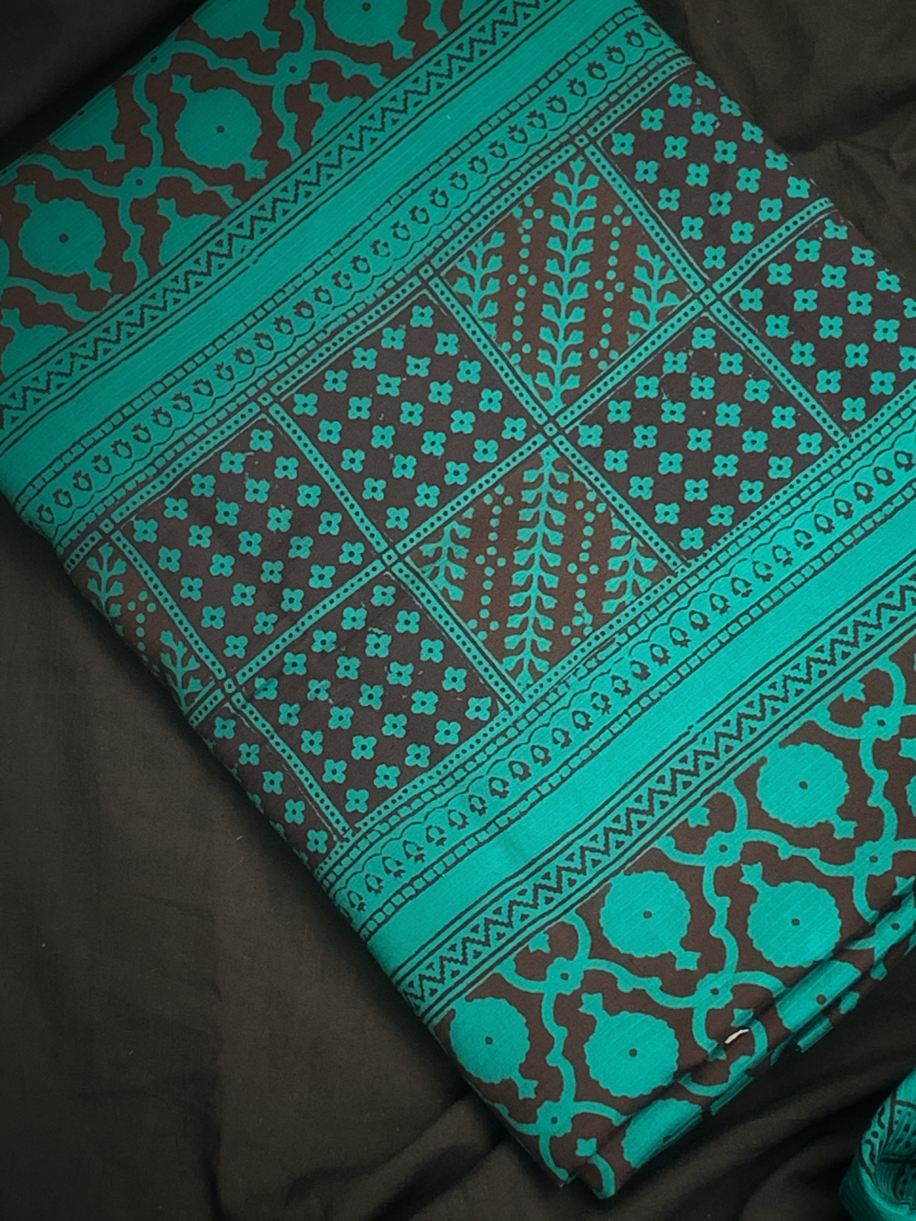 Handblock Maheshwari Bagh Suit