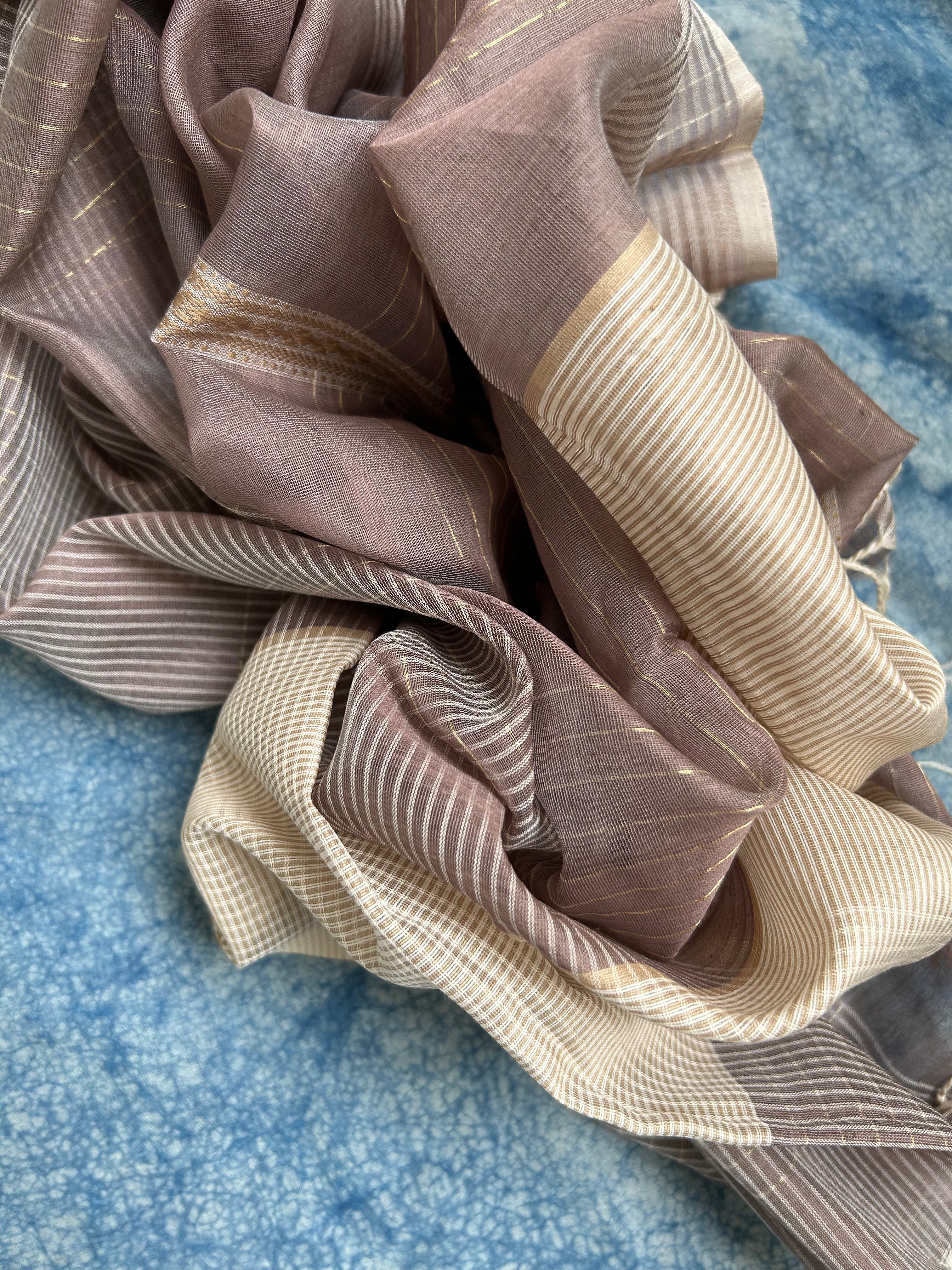 Handwoven Maheshwari Kurta Dupatta Set