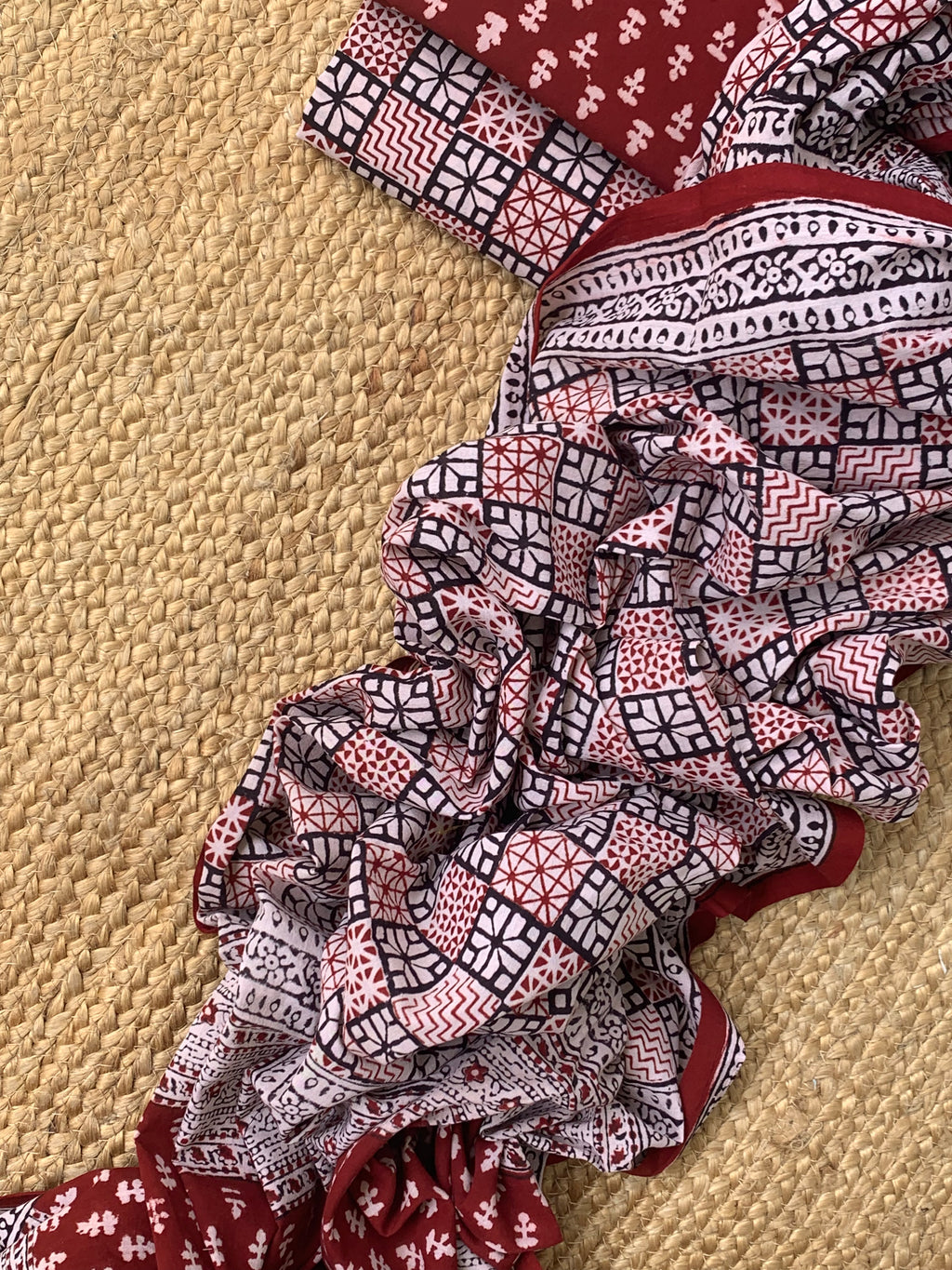 Natural Dyed Bagh Block Print Cotton Suit