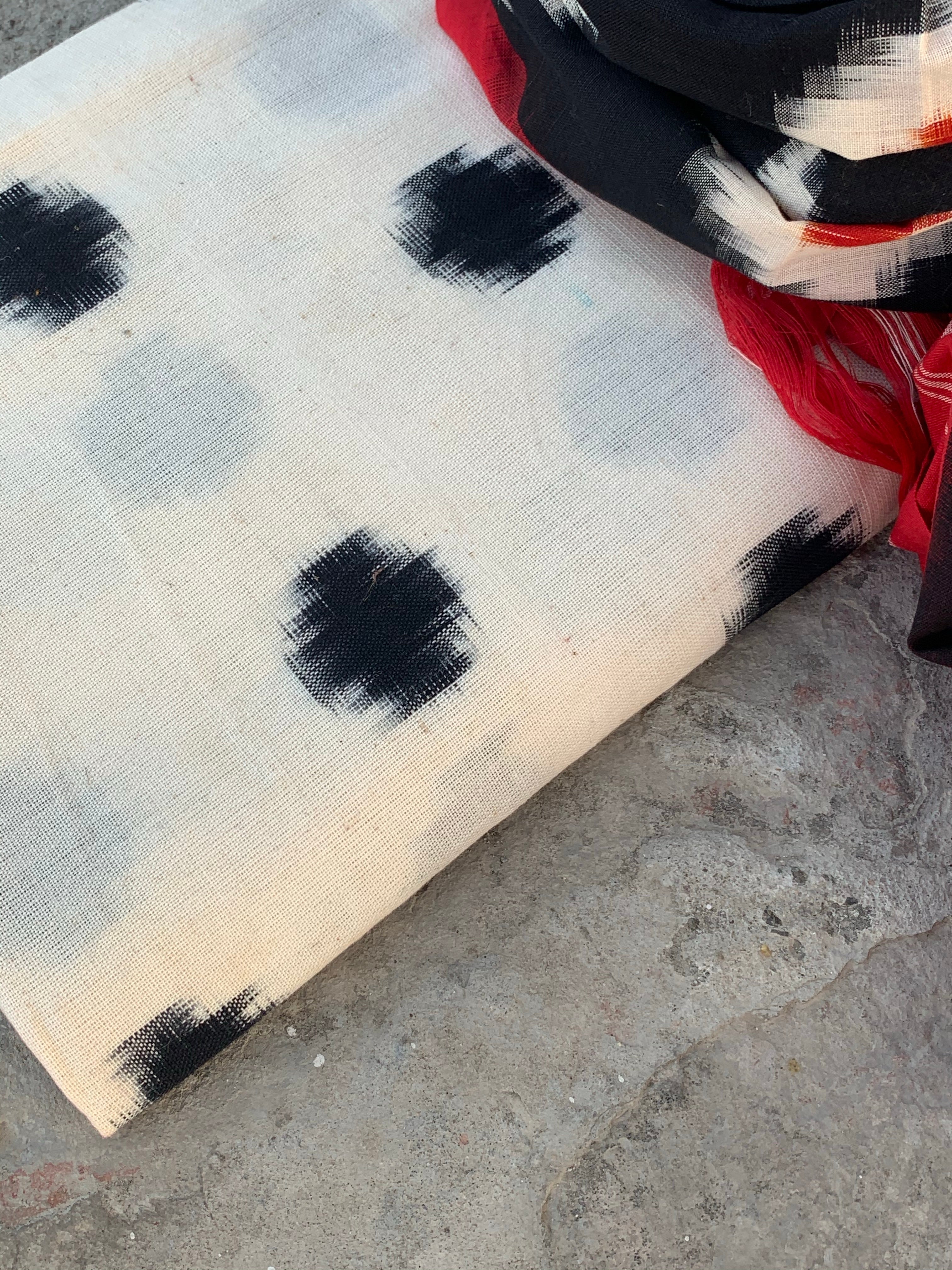 Handwoven Ikat Kurta  Dupatta set