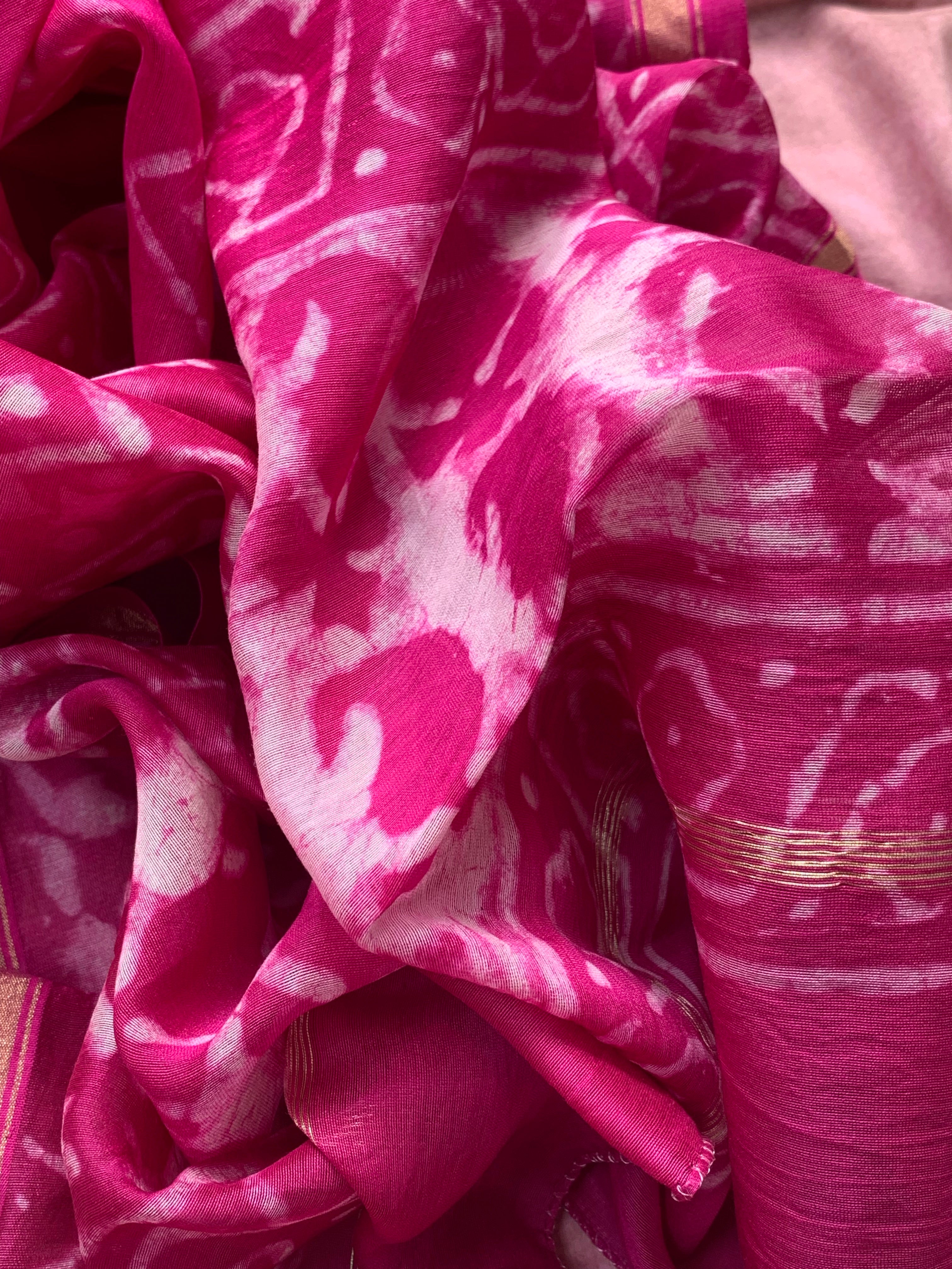 Handblock Chanderi Suit