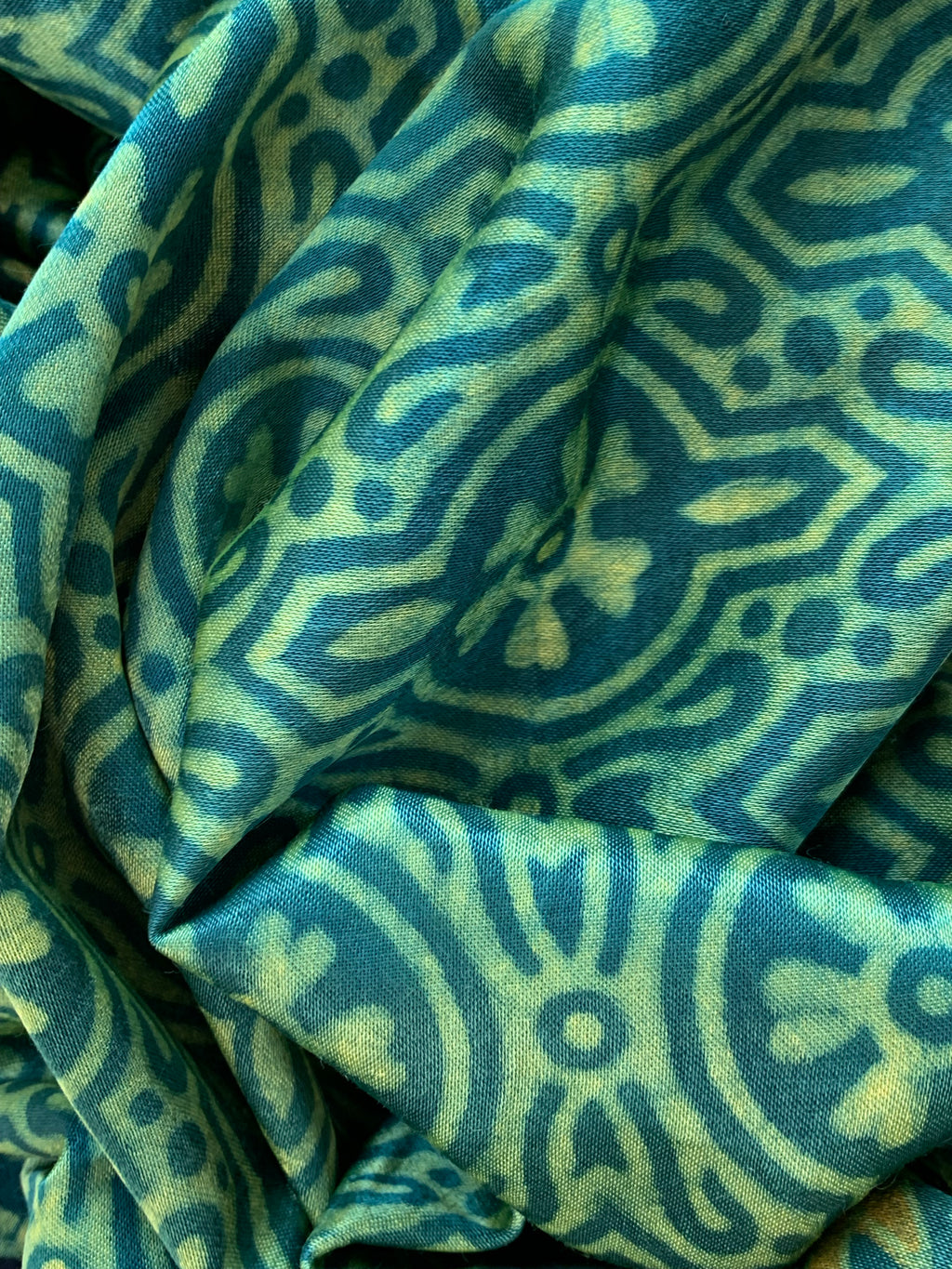 Hand Block Natural Dyes Ajrakh Mashru Silk Kurta Dupatta Set