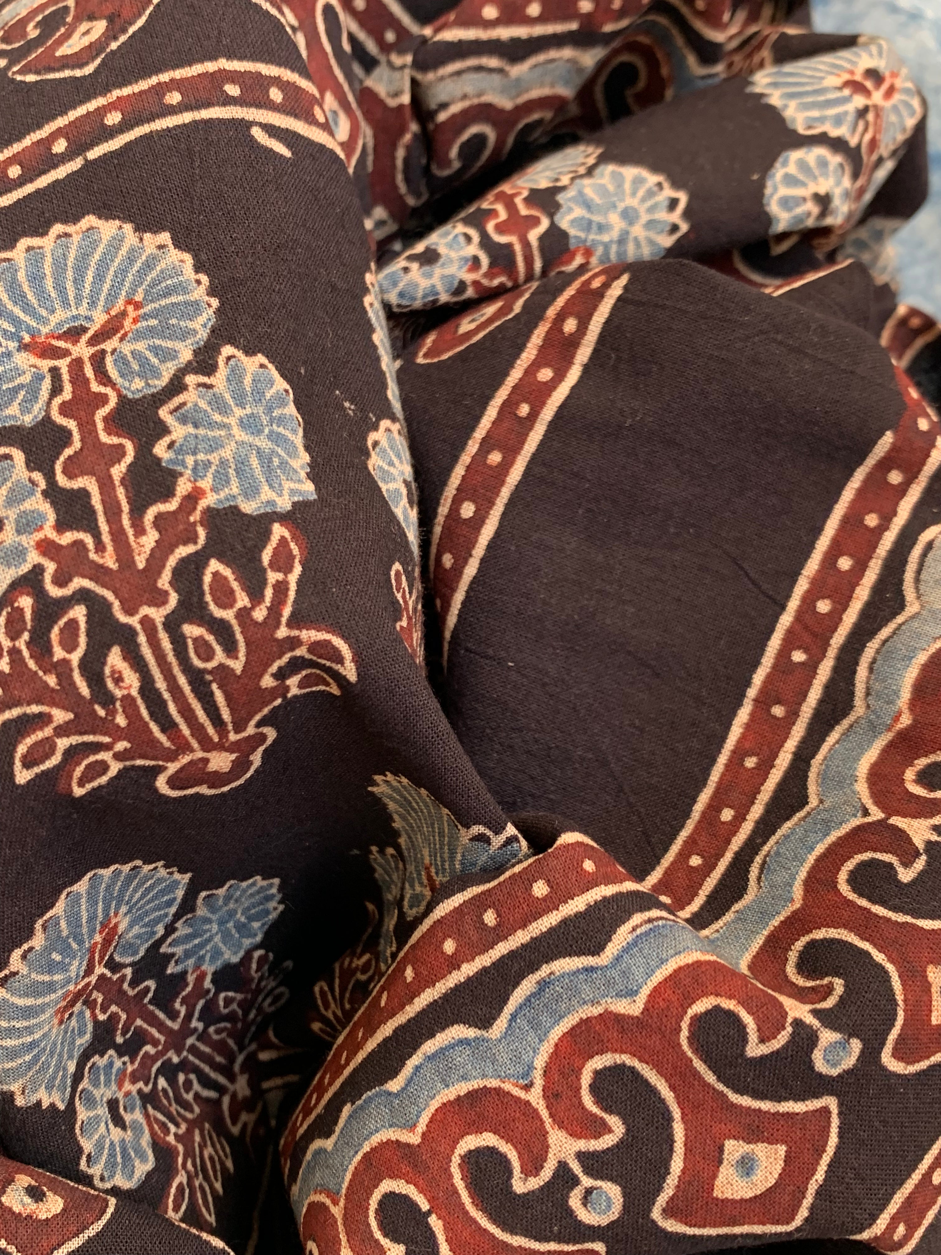 Natural Dyes Handblock Ajrakh Cotton Suit