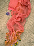 Coral Pink Handcrafted Kota Suit