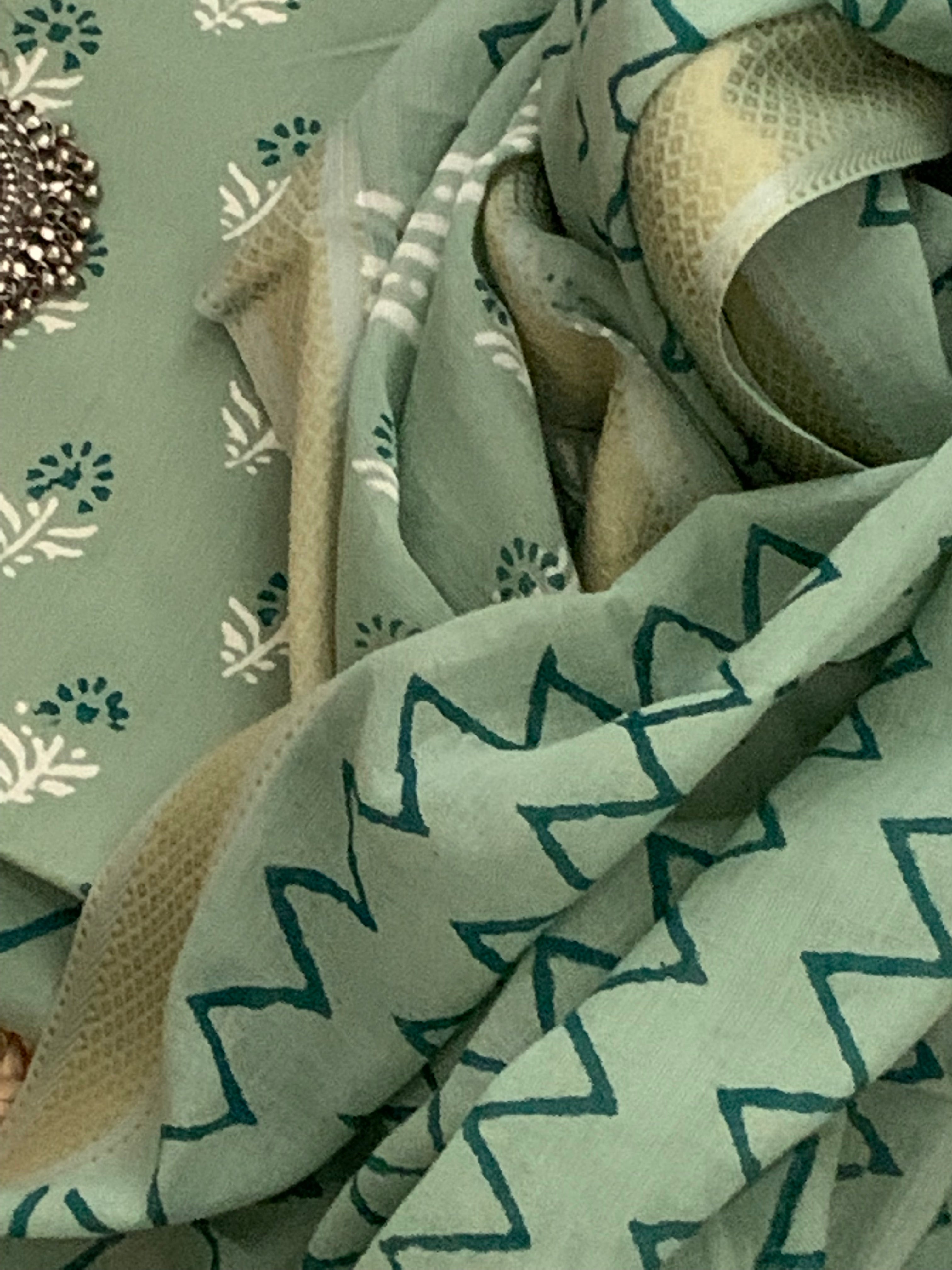 Handblock Cotton Suit