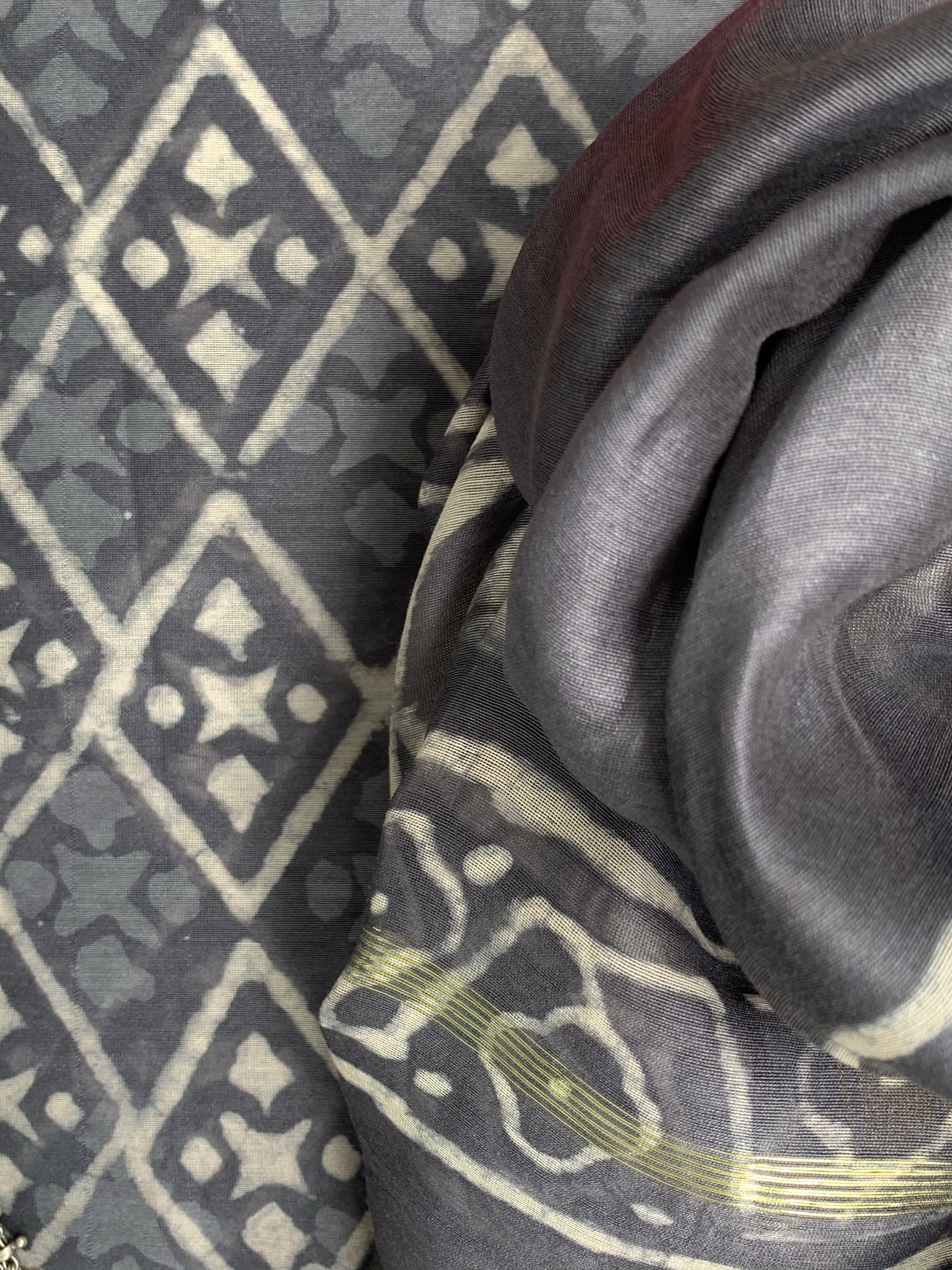 Handblock Chanderi Suit