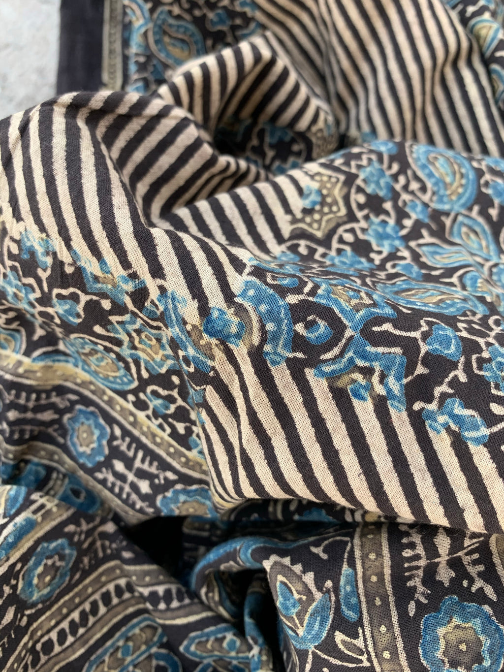 Handblock Ajrakh Dupatta
