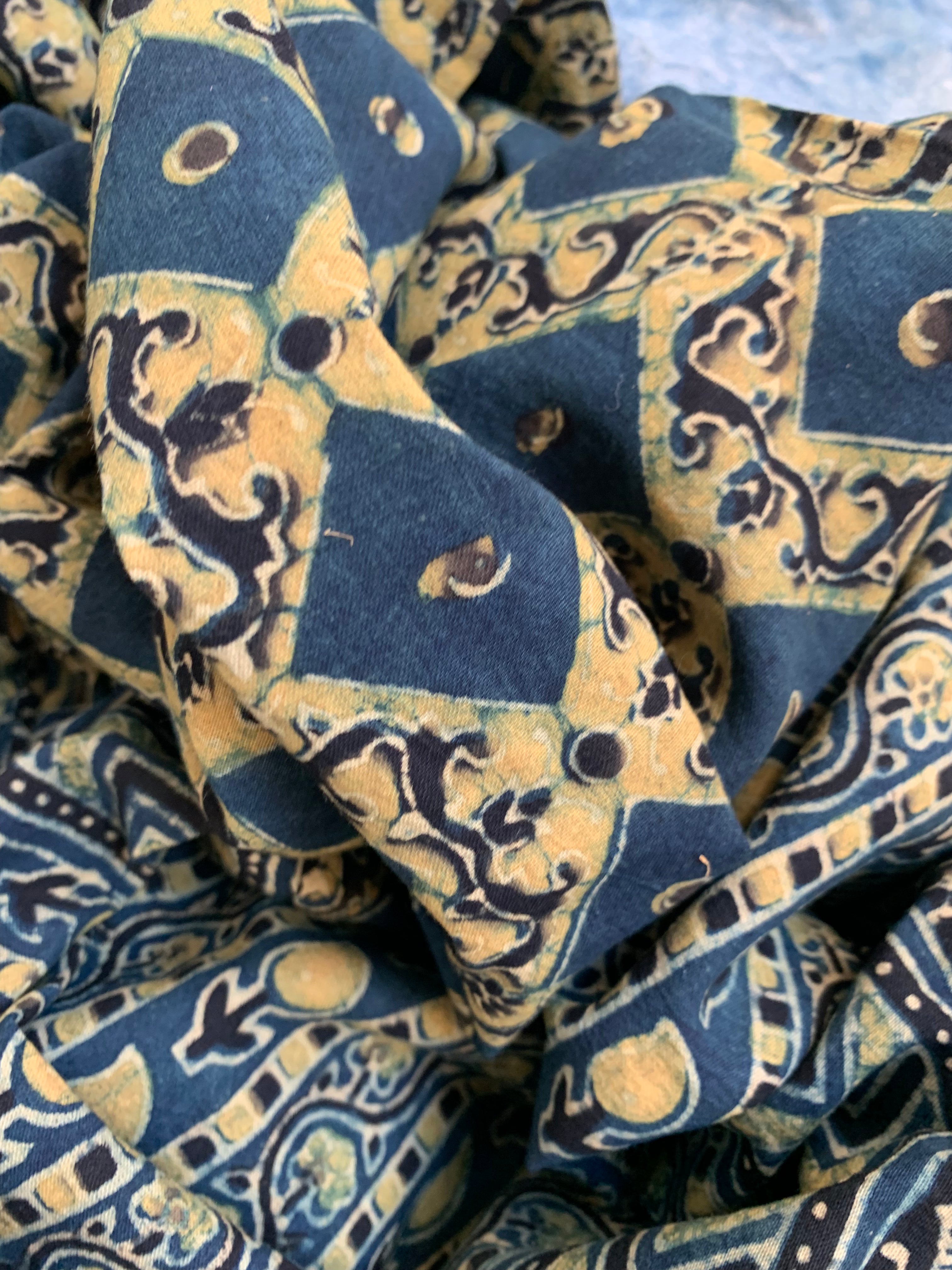 Natural Dyes Handblock Ajrakh Cotton Suit