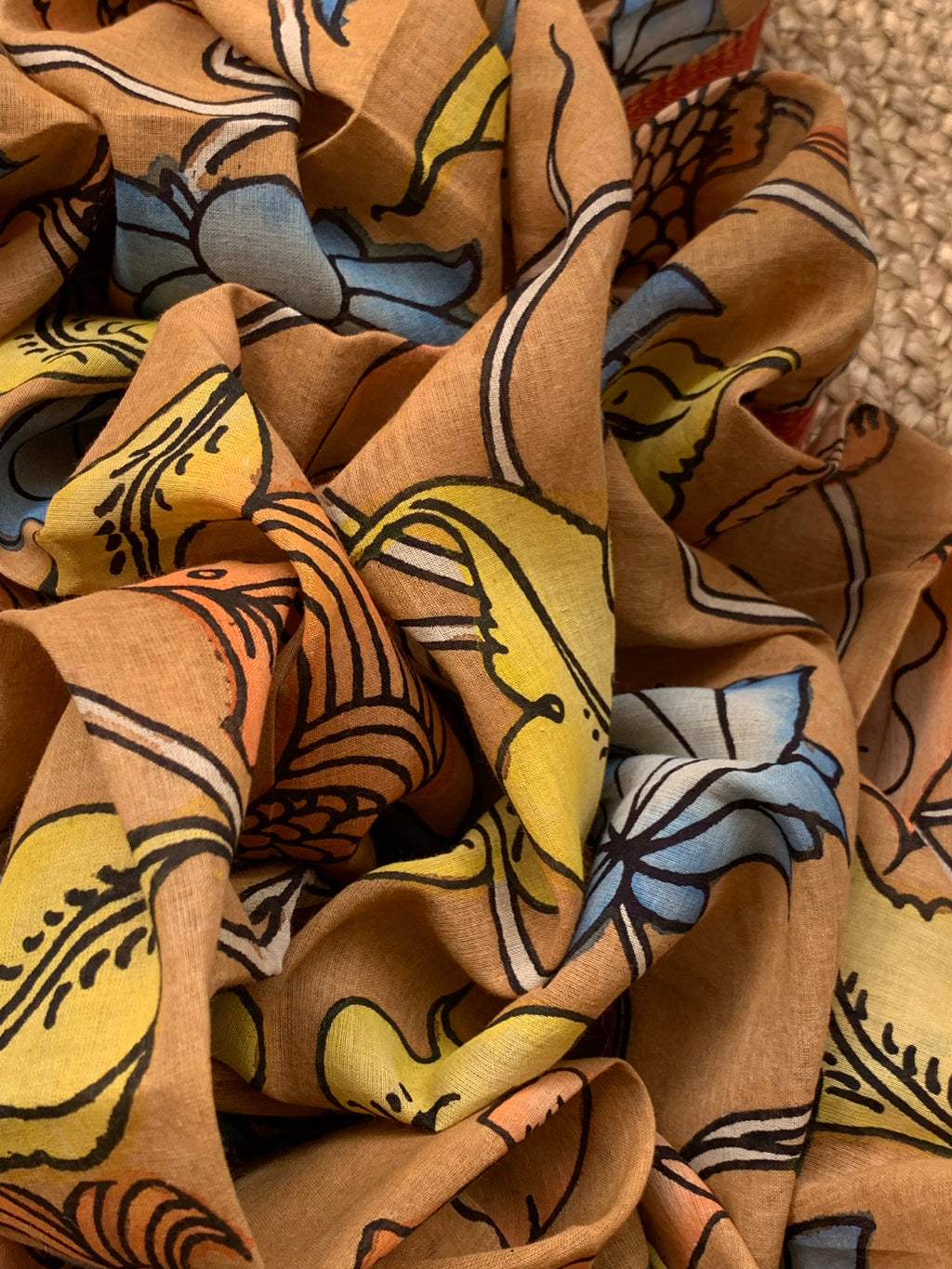 Handwoven Handcrafted Kalamkari Kurta Dupatta Set