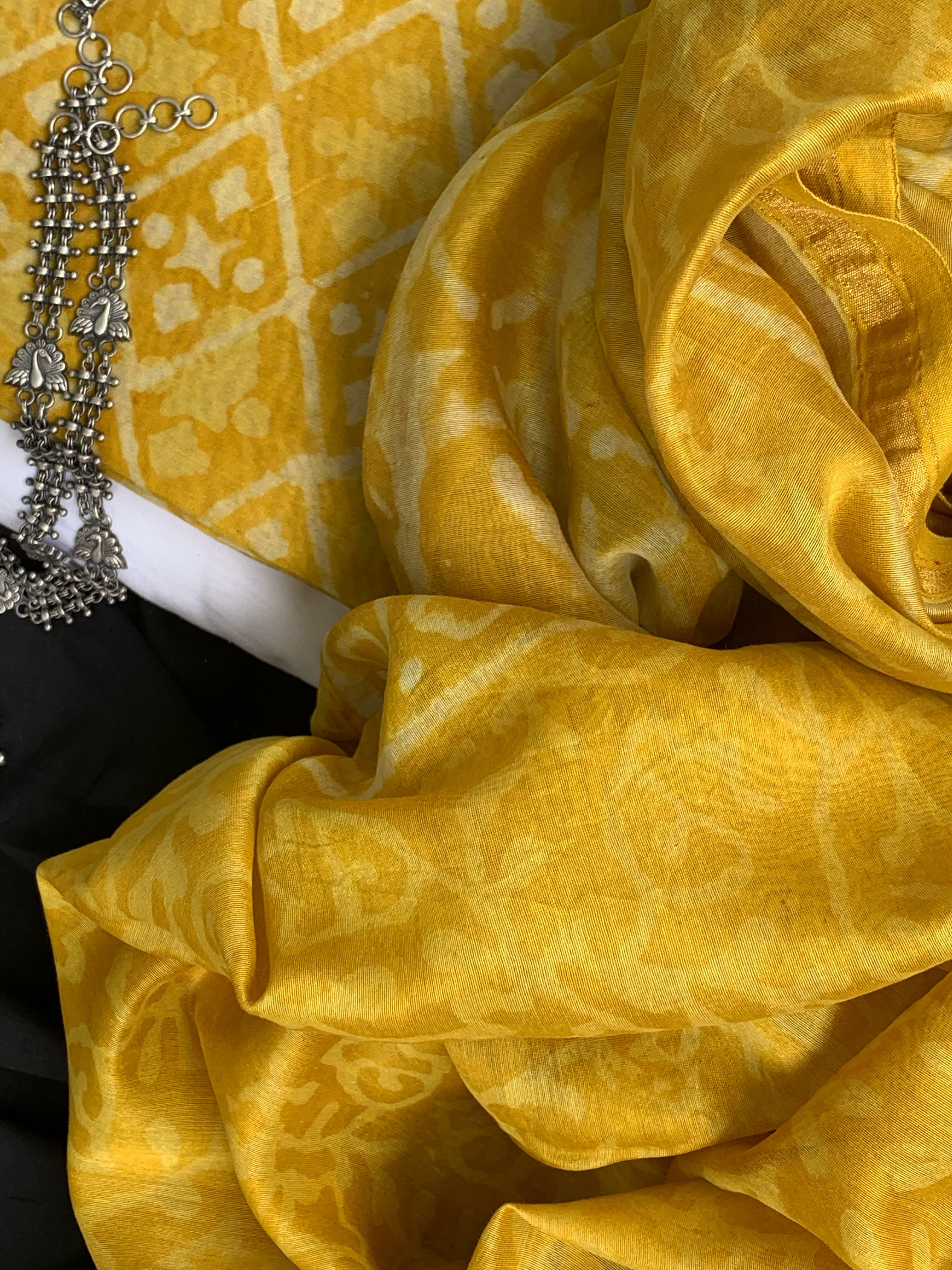 Handblock Chanderi Suit