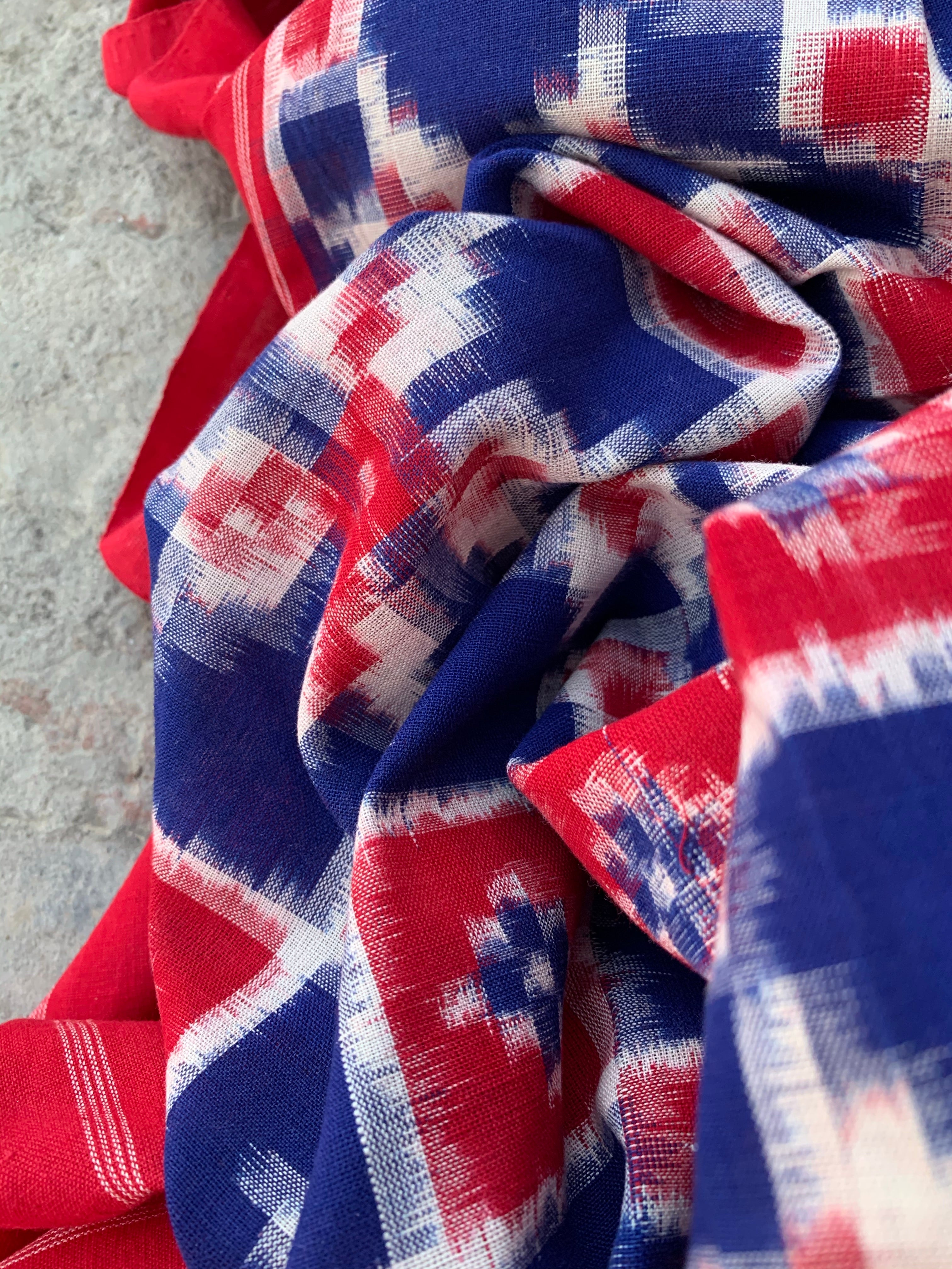 Handwoven Ikat Kurta  Dupatta set