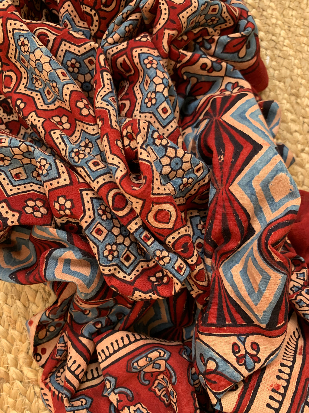 Handcrafted Bandhani Ajrakh Cotton Suit