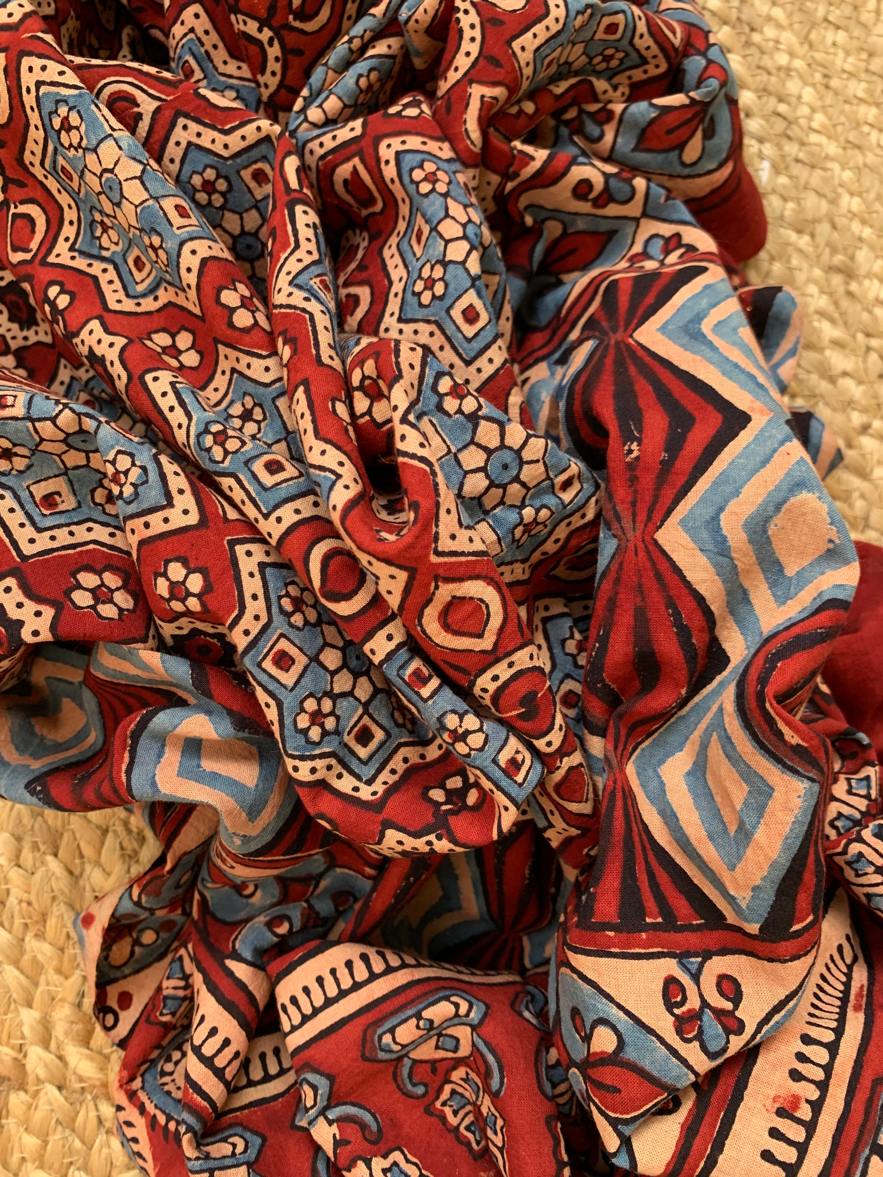 Handcrafted Bandhani Ajrakh Cotton Suit
