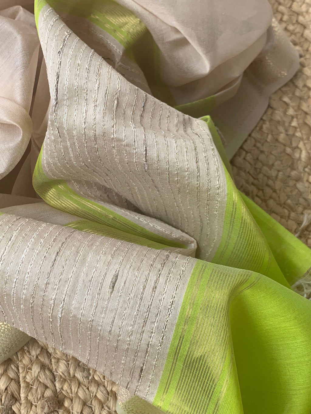 Handwoven Maheshwari Kurta dupatta set