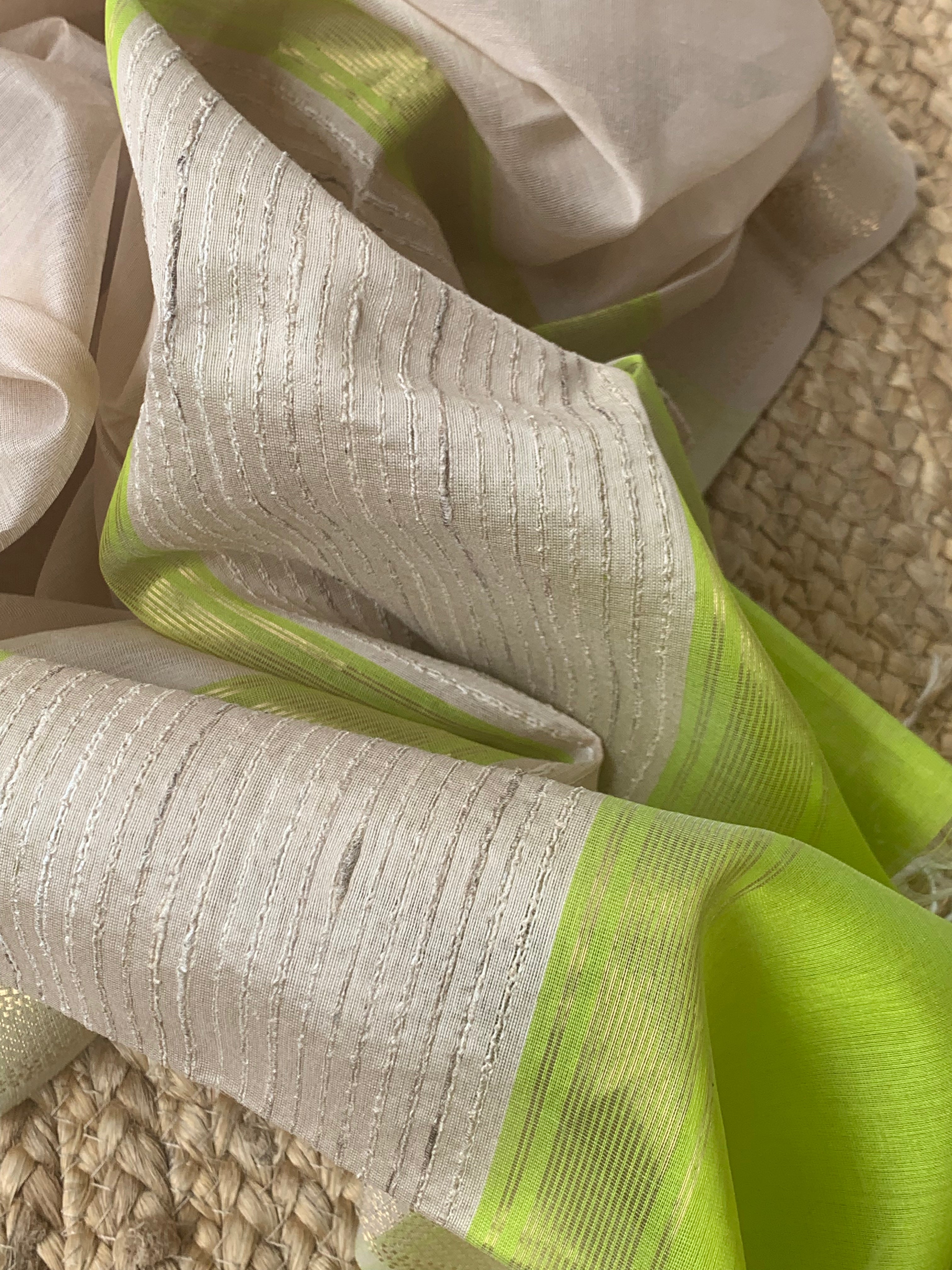 Handwoven Maheshwari Kurta dupatta set