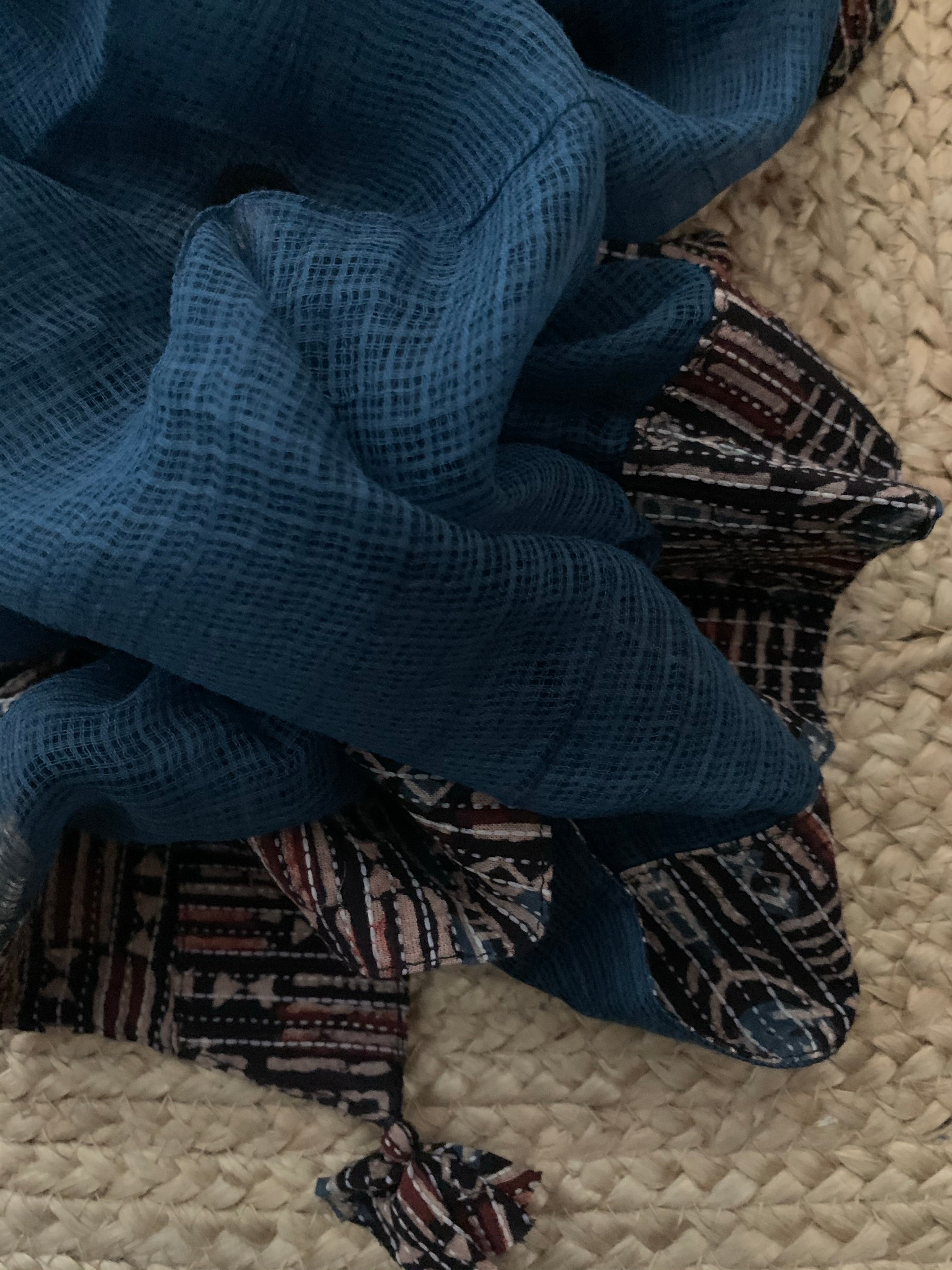 Handblock Ajrakh Cotton Kota Suit
