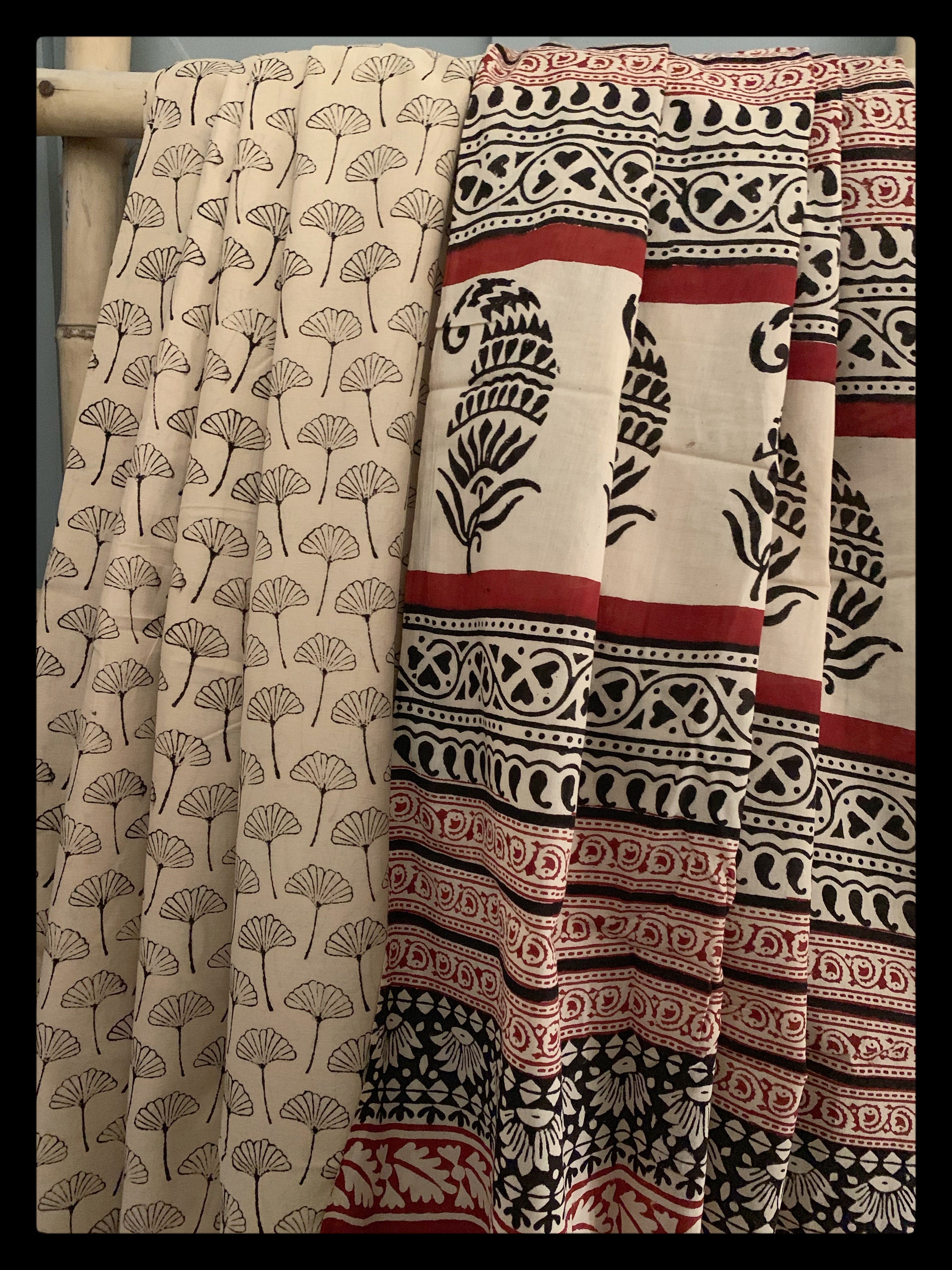 Handblock Printed Cotton Saree