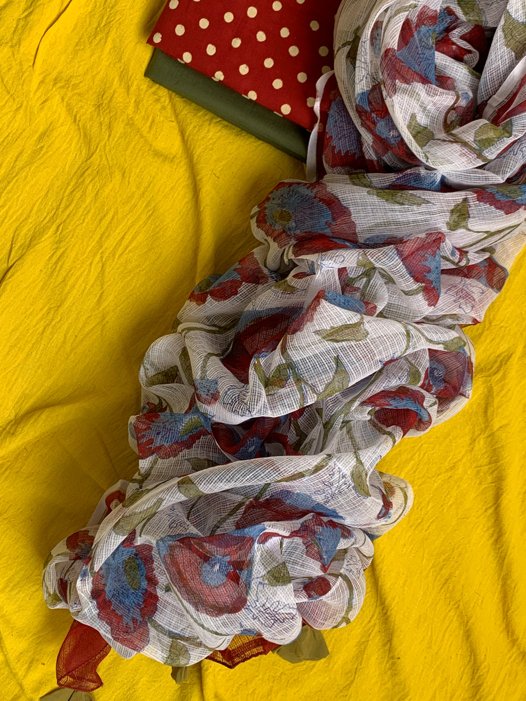 Handcrafted Cotton Kota Dupatta Suit