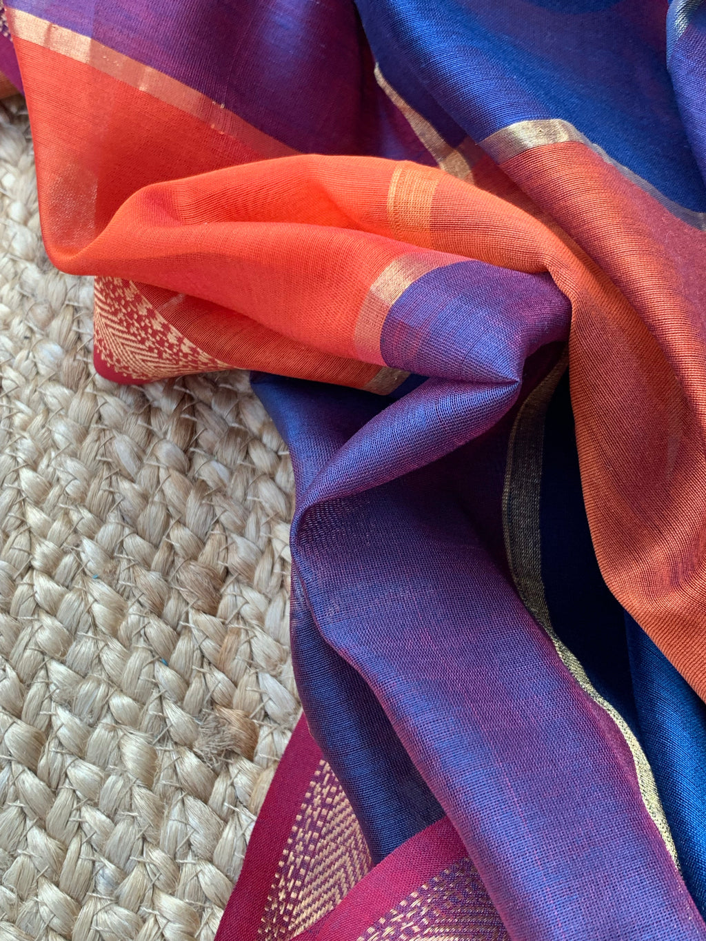 Handwoven Maheshwari Kurta dupatta set