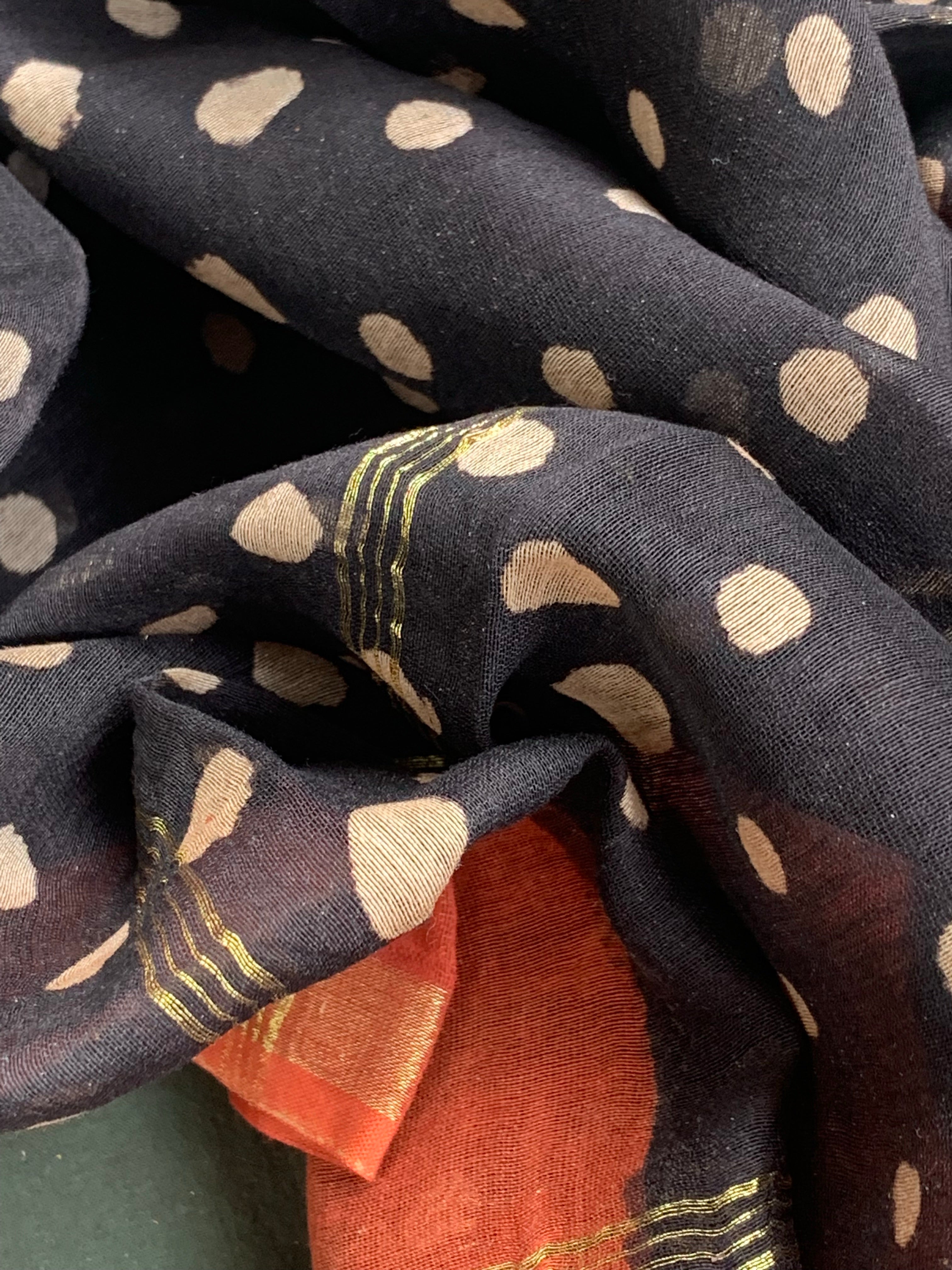 Handblock Chanderi Silk Cotton Suit