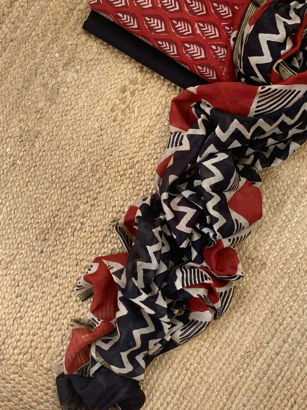 Handcrafted Cotton Chanderi Suit