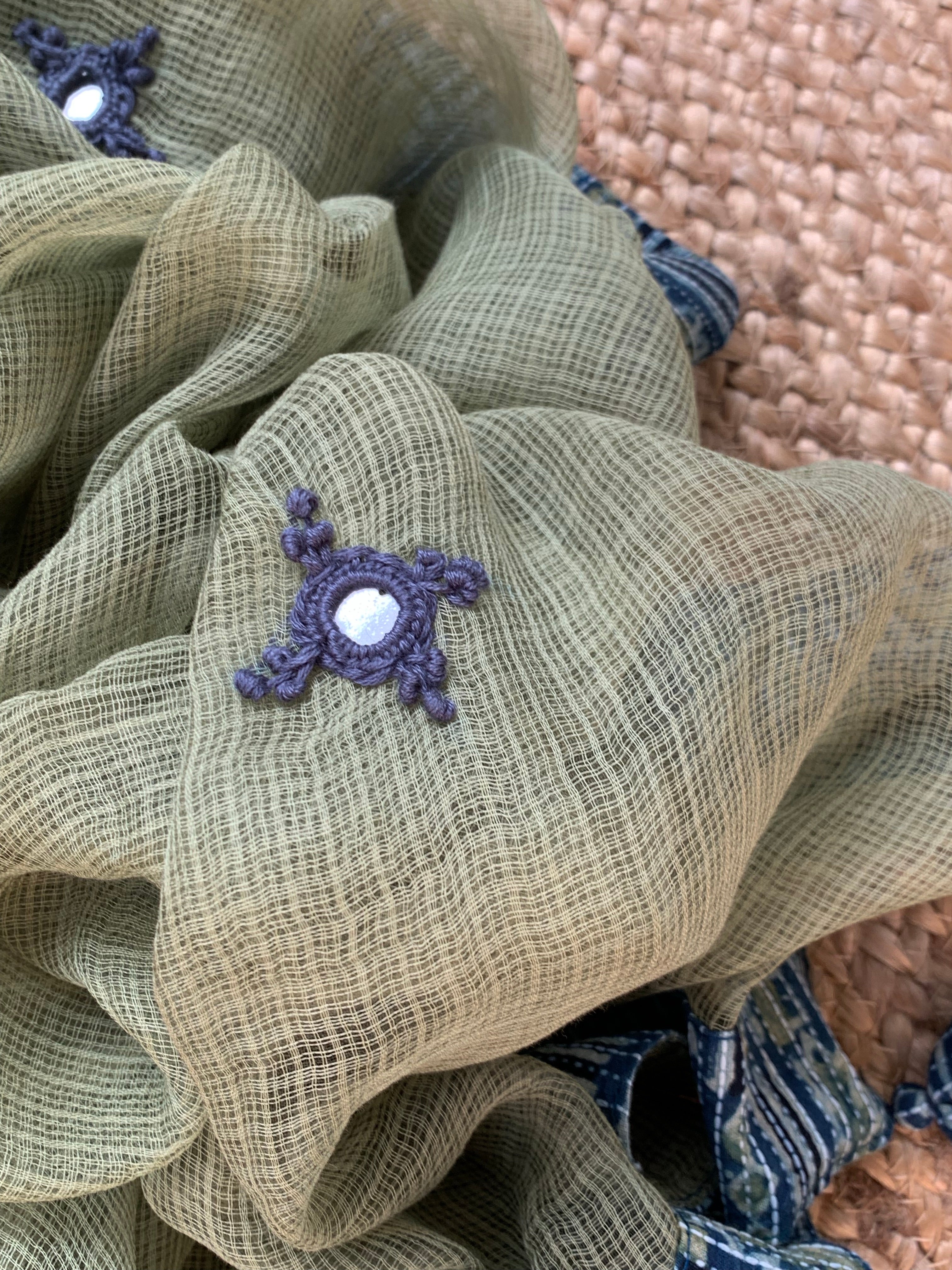 Handblock Ajrakh Cotton Kota Set