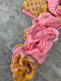 Handblock chanderi suit