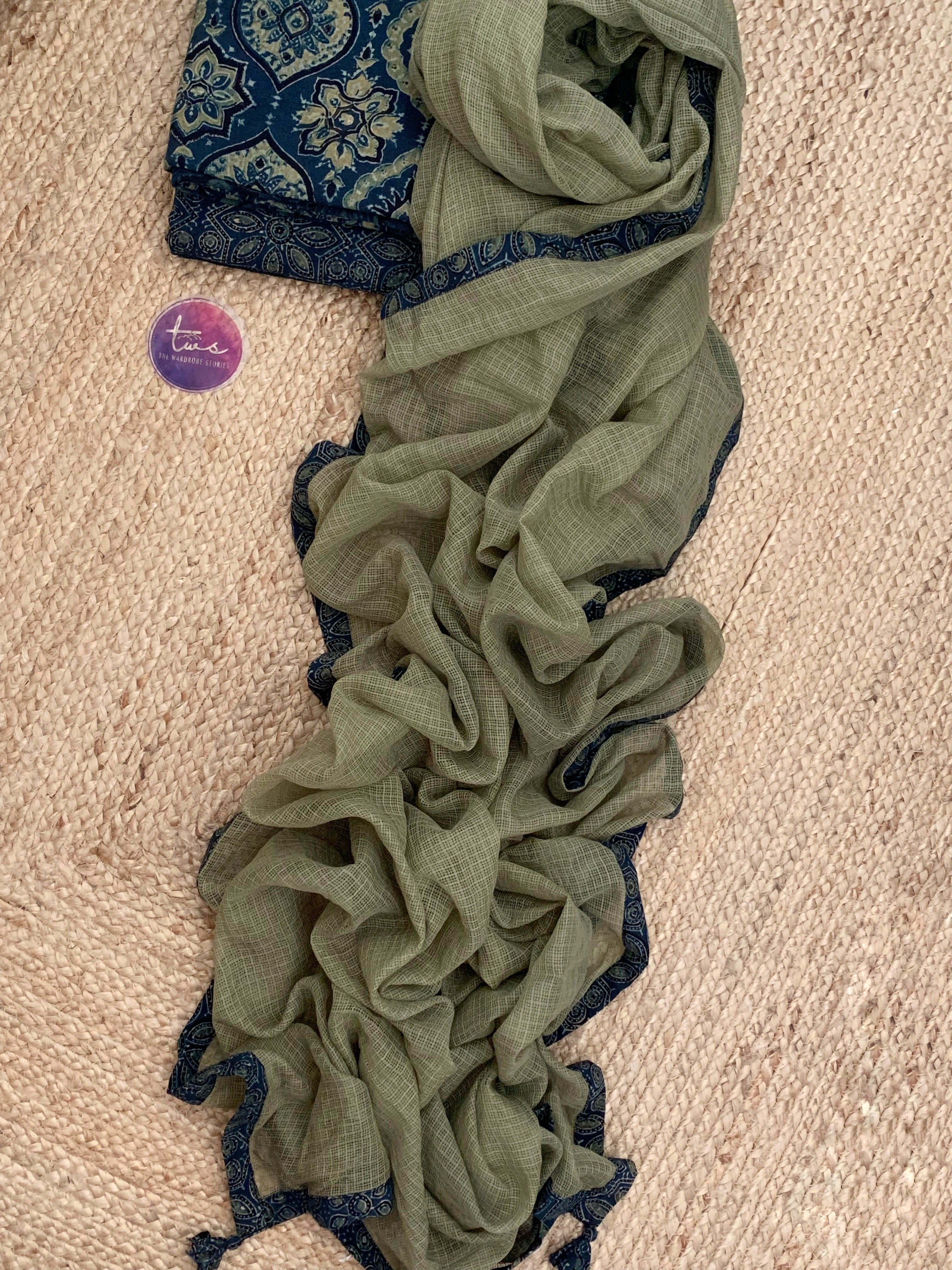 Handblock Ajrakh Kota Suit
