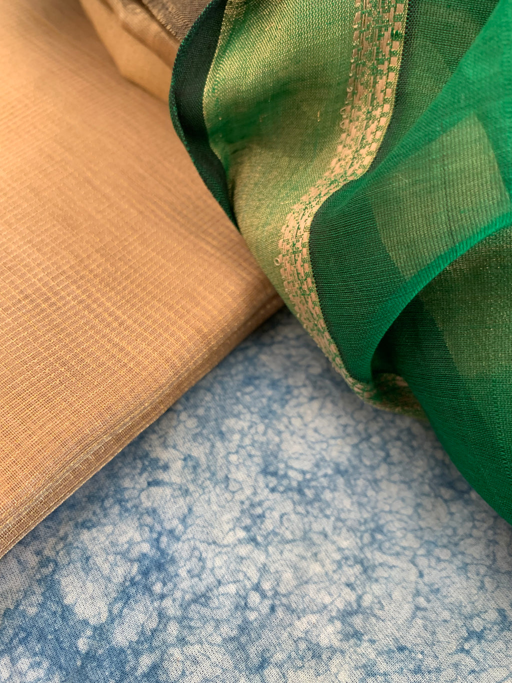 Handwoven Maheshwari Kurta dupatta set