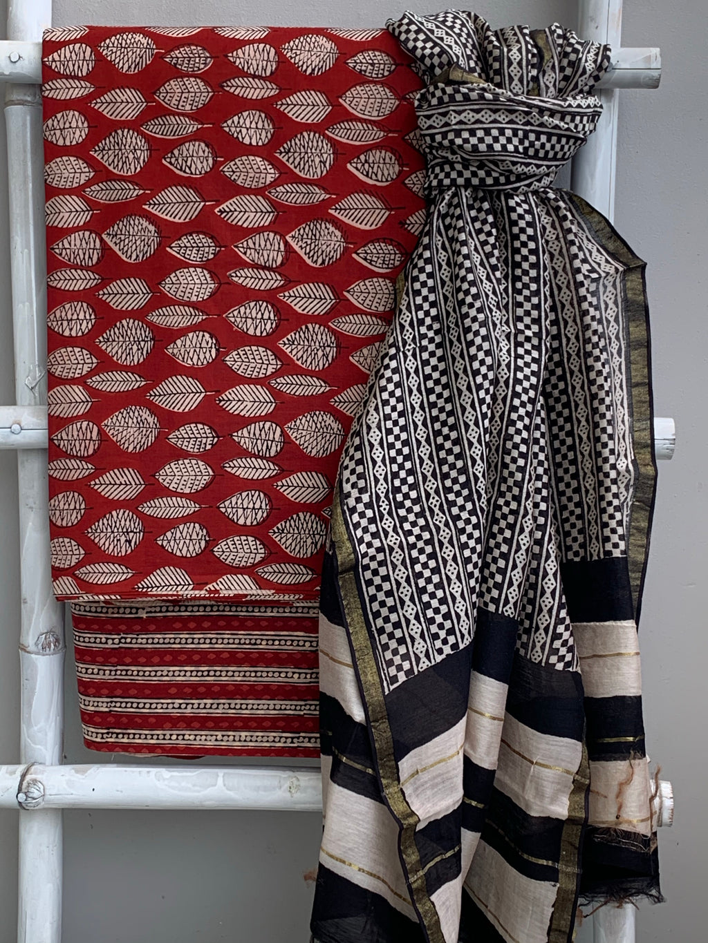 Handcrafted Cotton Chanderi Suit