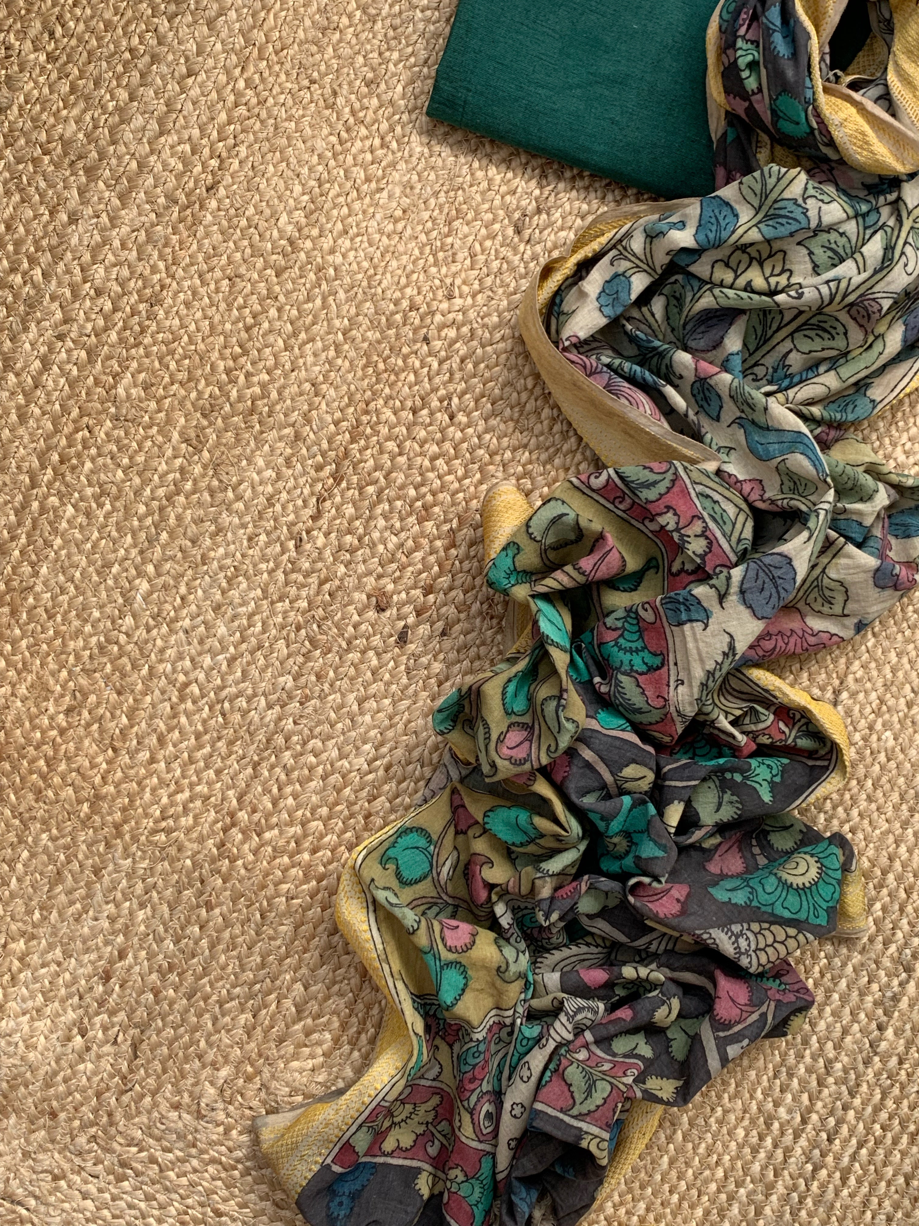 Handcrafted Kalamkari Kurta Dupatta Set