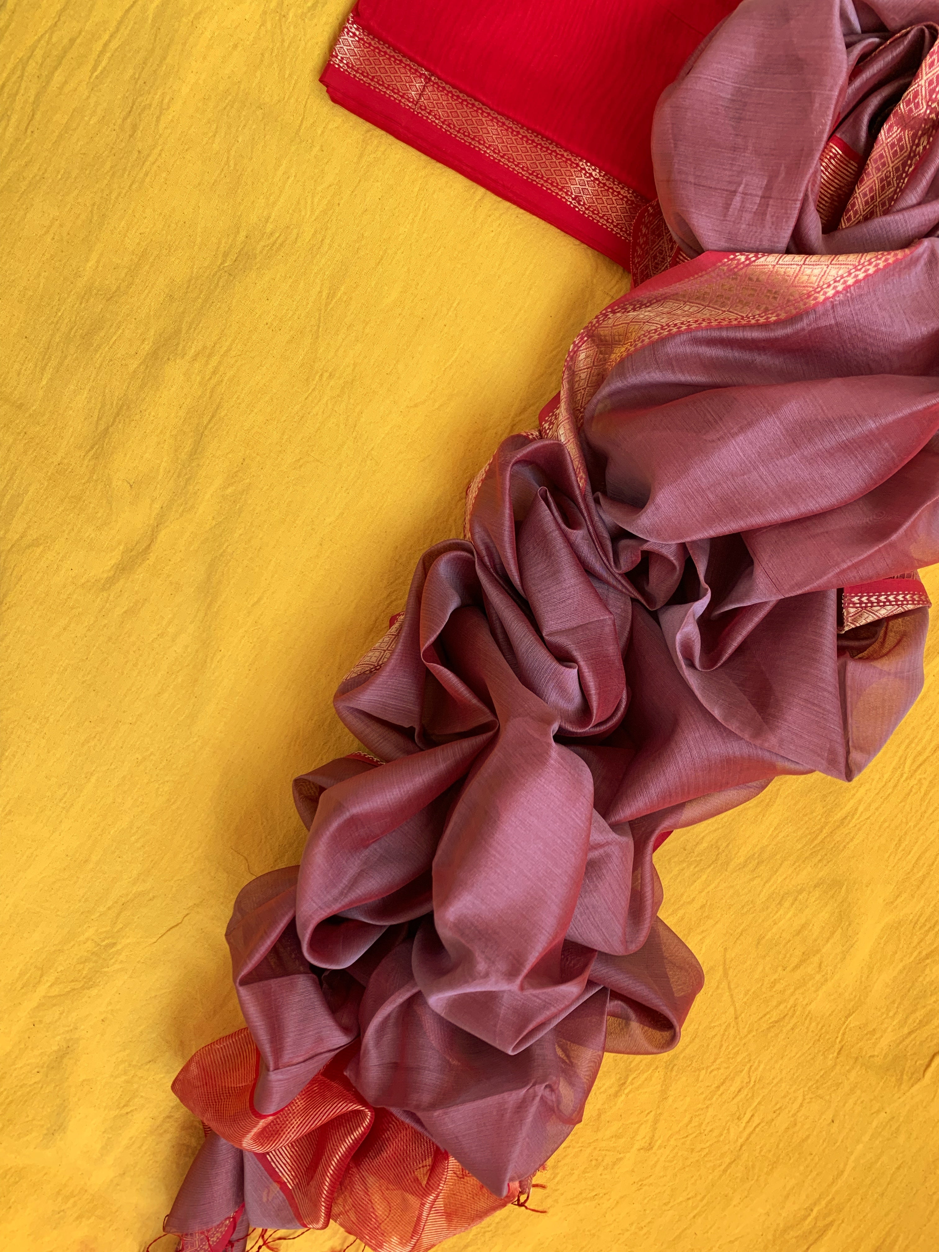 Handwoven Maheshwari Kurta dupatta set
