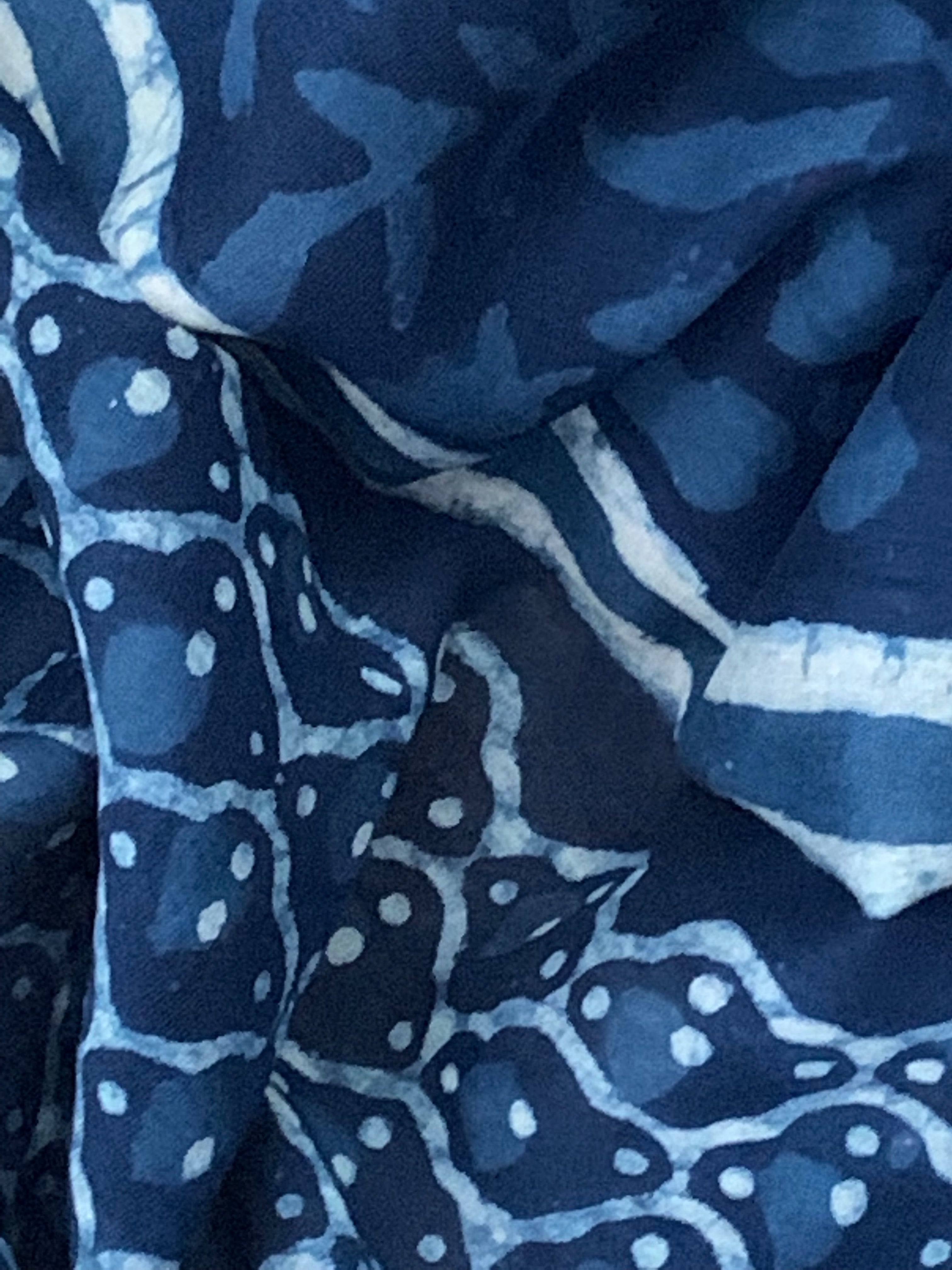 Handblock chanderi suit