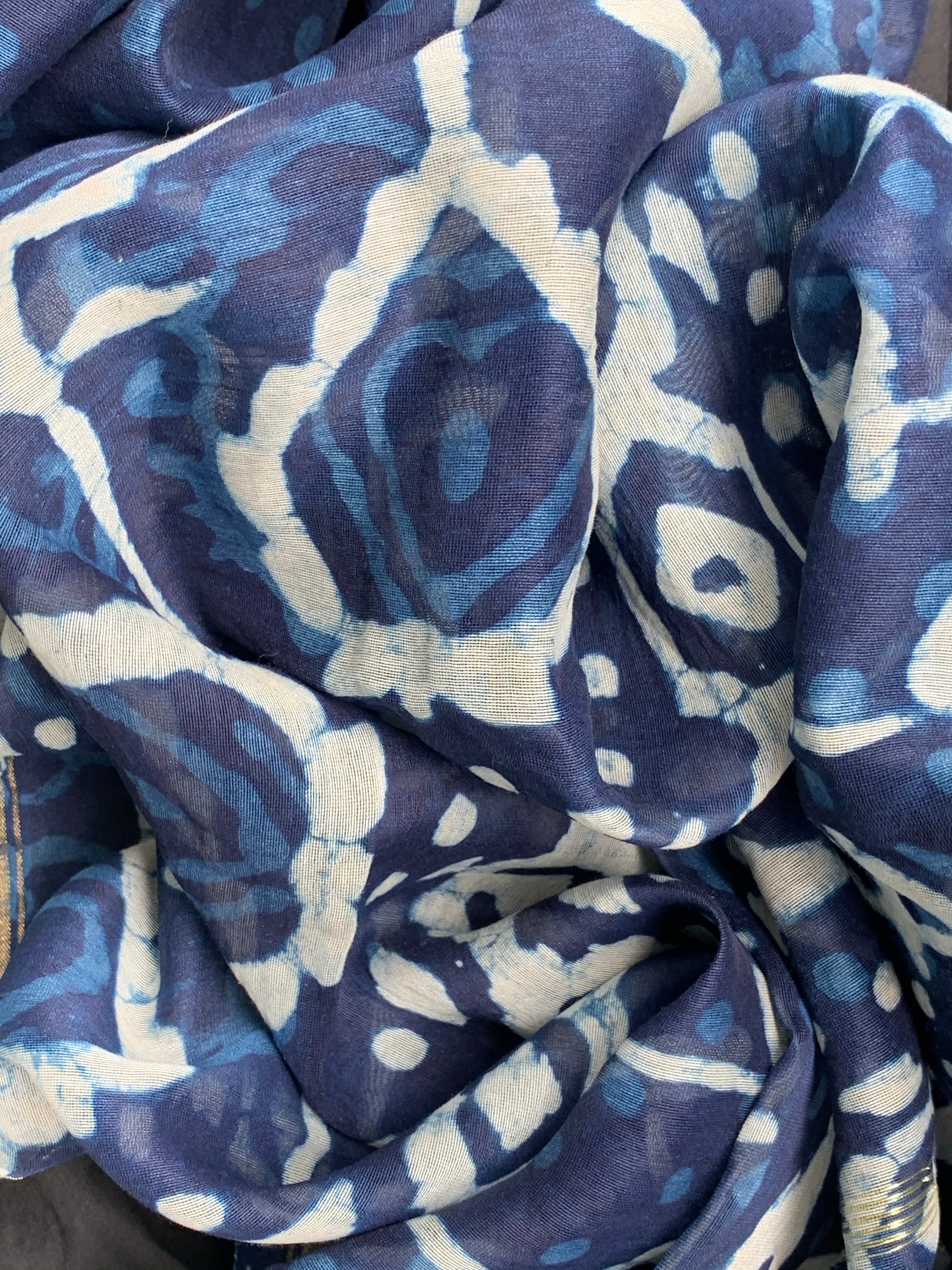 Handblock Chanderi Suit