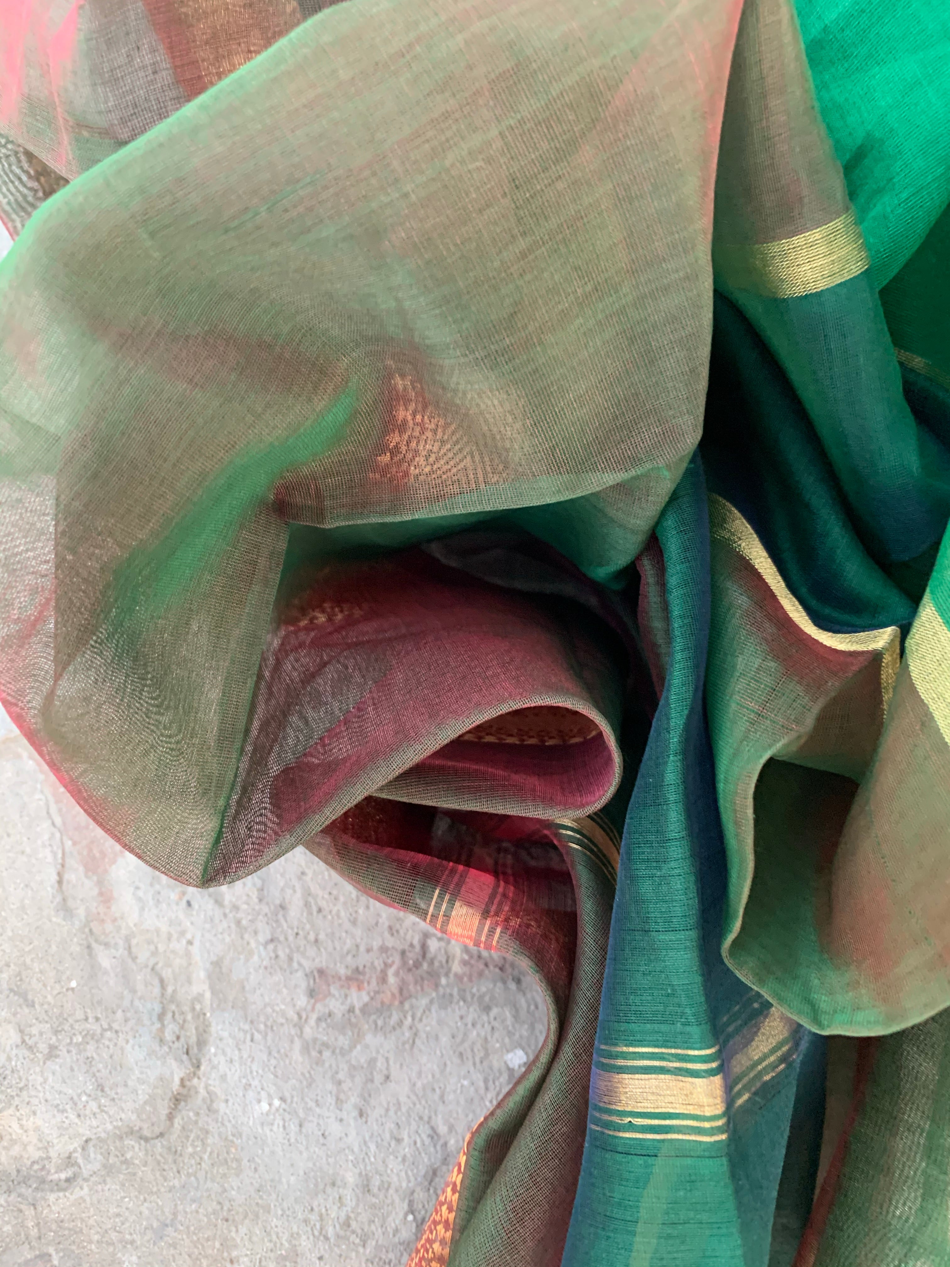 Handwoven Maheshwari Kurta dupatta set