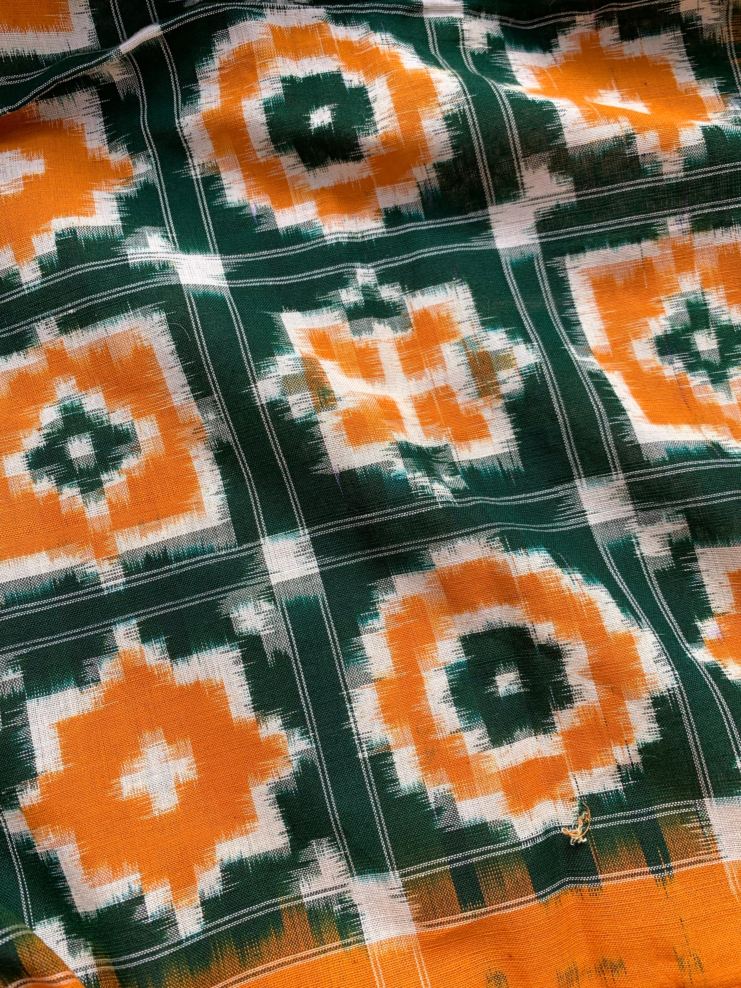 Handwoven Double Ikat Kurta  Dupatta set