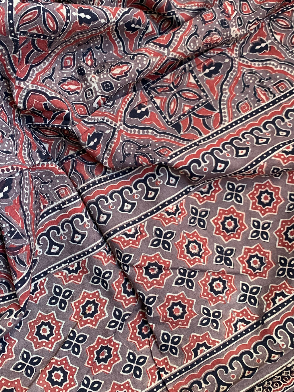 Natural Dyes Handblock Ajrakh Cotton Suit