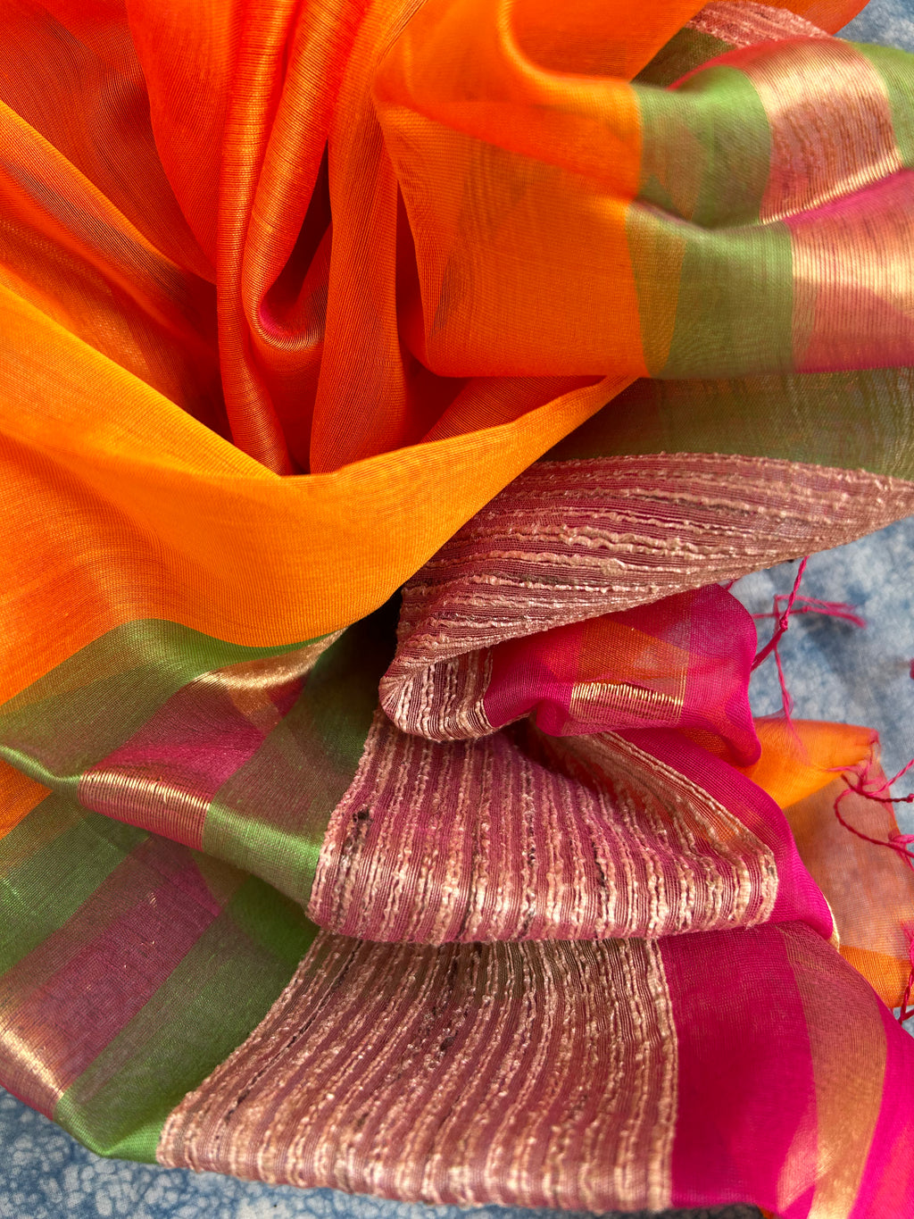Handwoven Maheshwari Kurta Dupatta Set