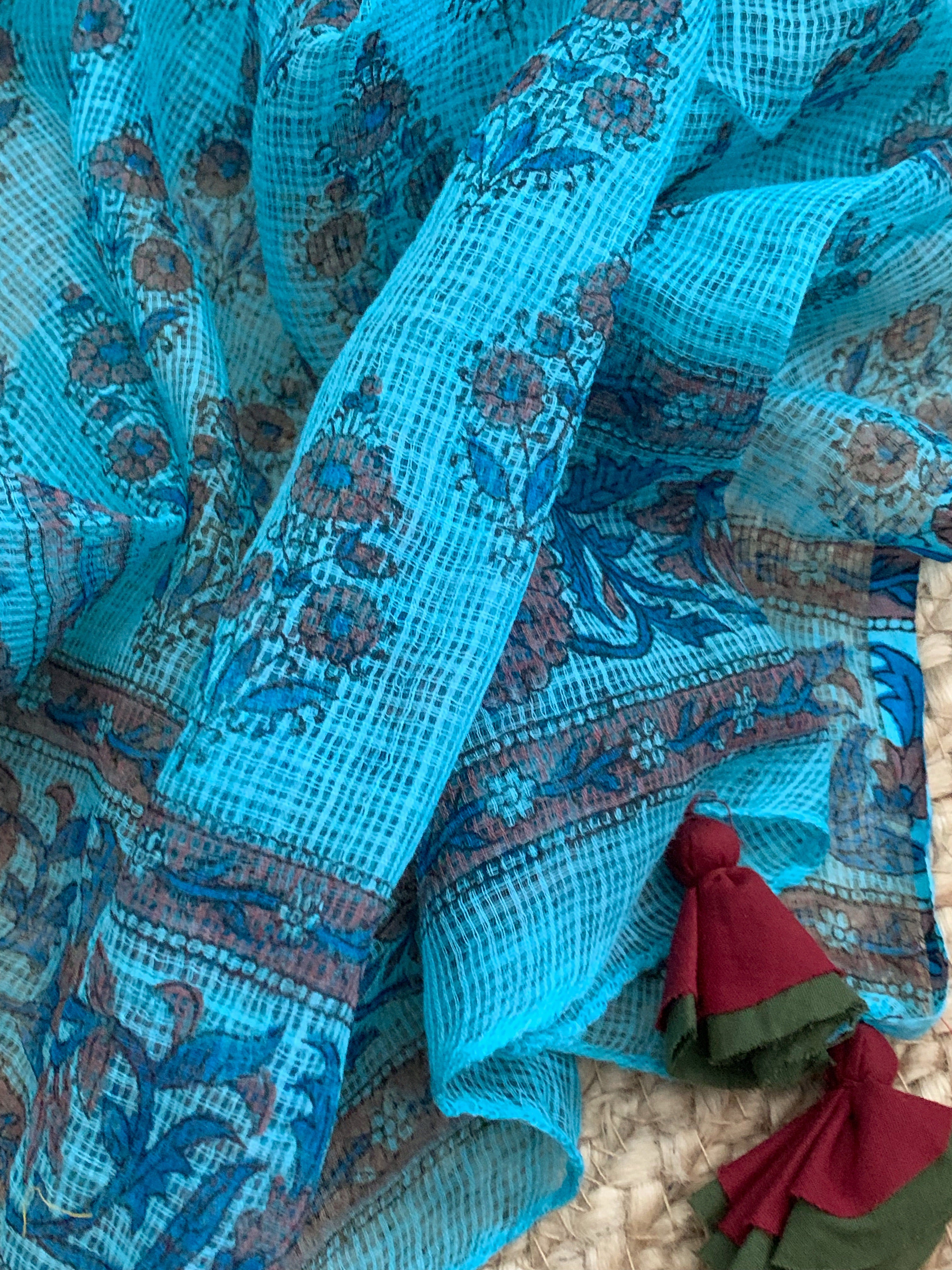 Blue Handcrafted Kota Suit