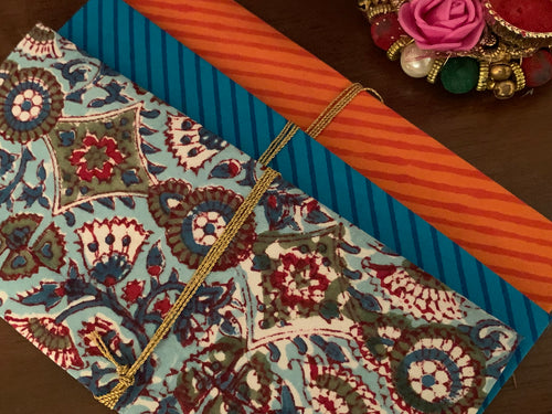 Block Print Fabric Envelope (Set of 3)