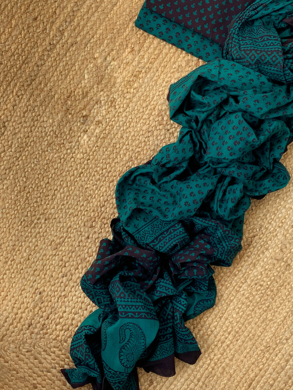 Natural Dyed Bagh Block Print Cotton Suit
