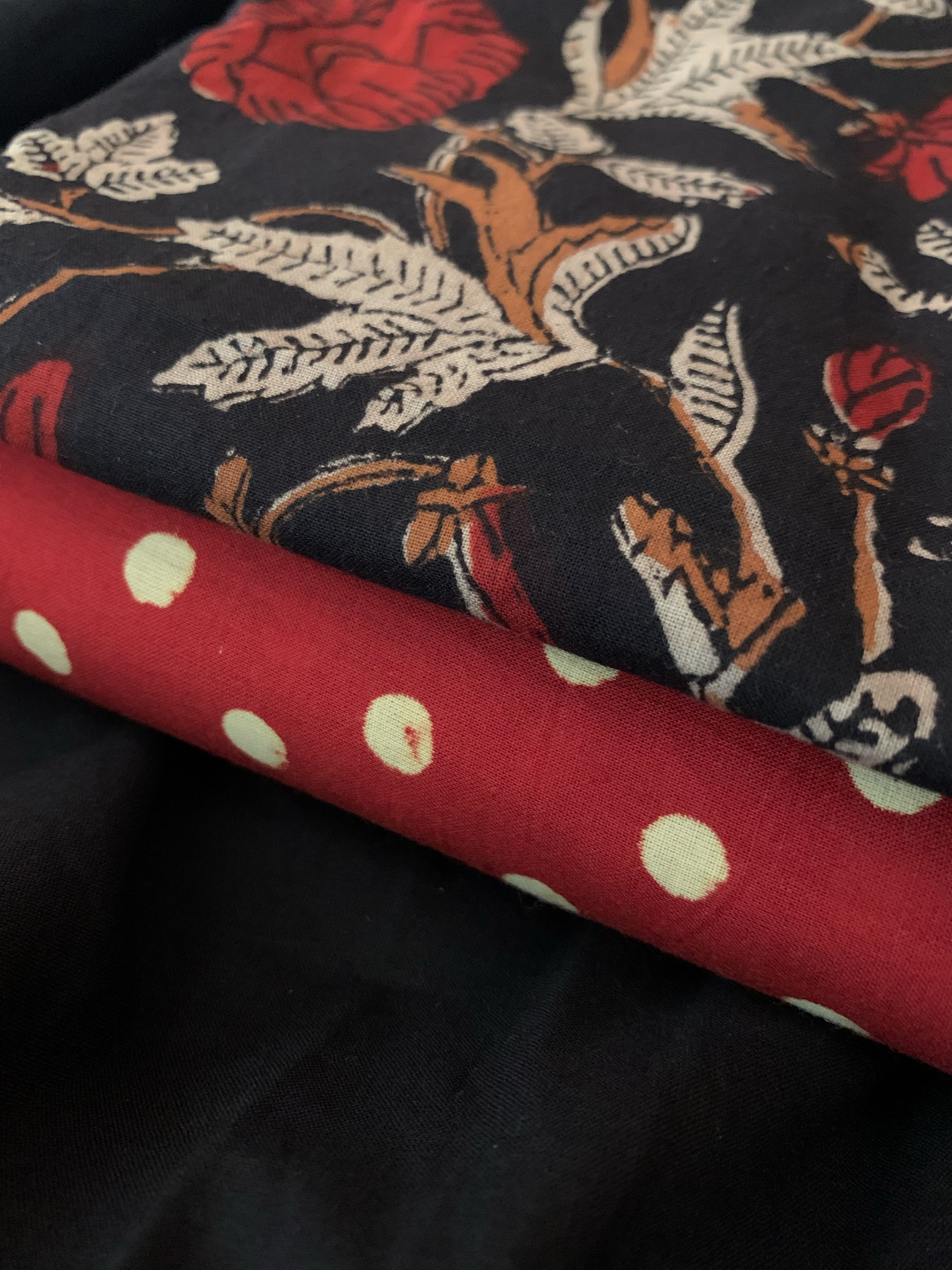 Handblock Cotton Kurta Bottom Set