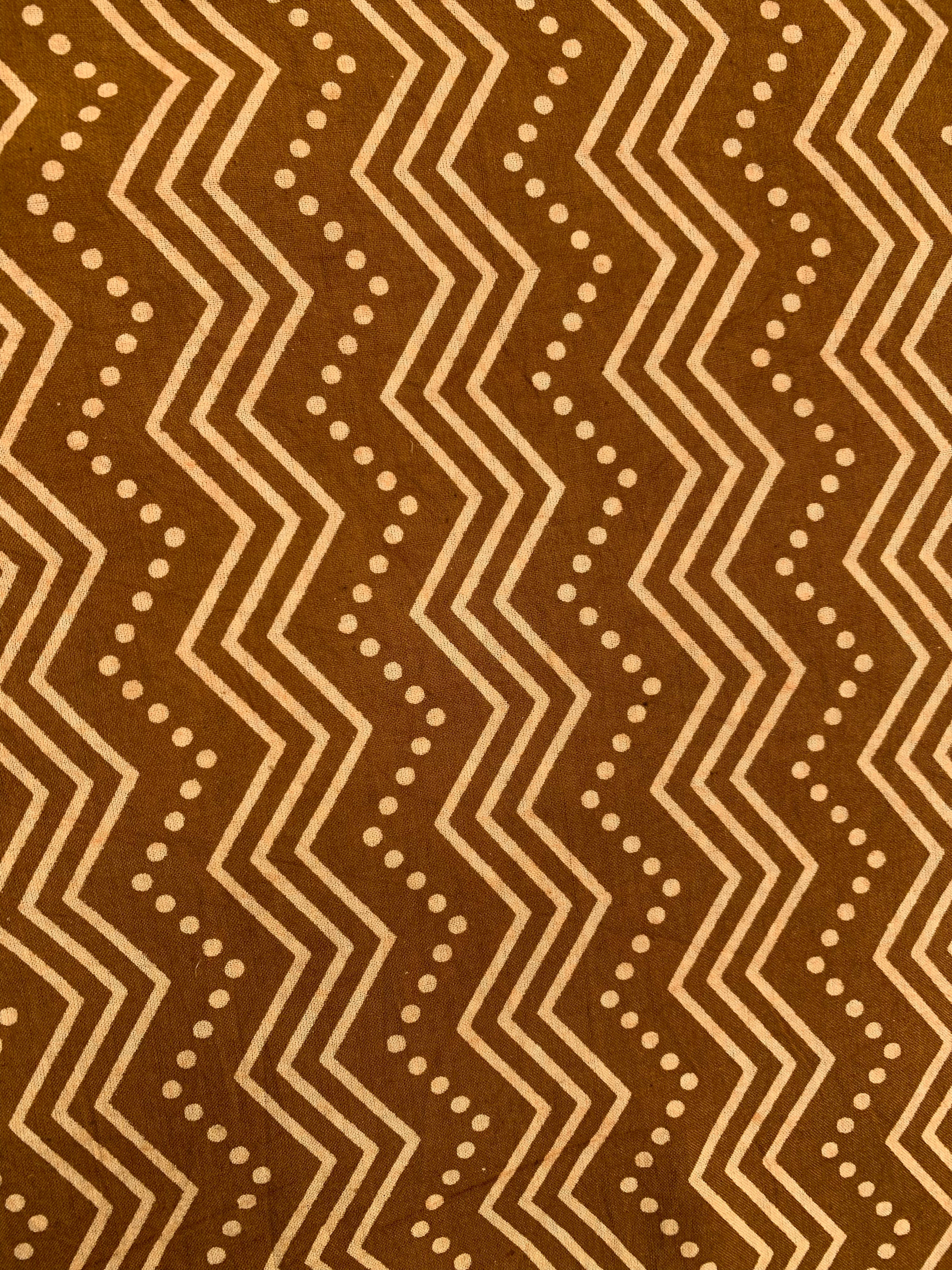 Hand Screen Print Kurta Bottom Set - Earthy Mustard