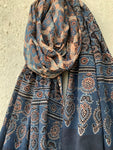 Handblock Ajrakh Dupatta