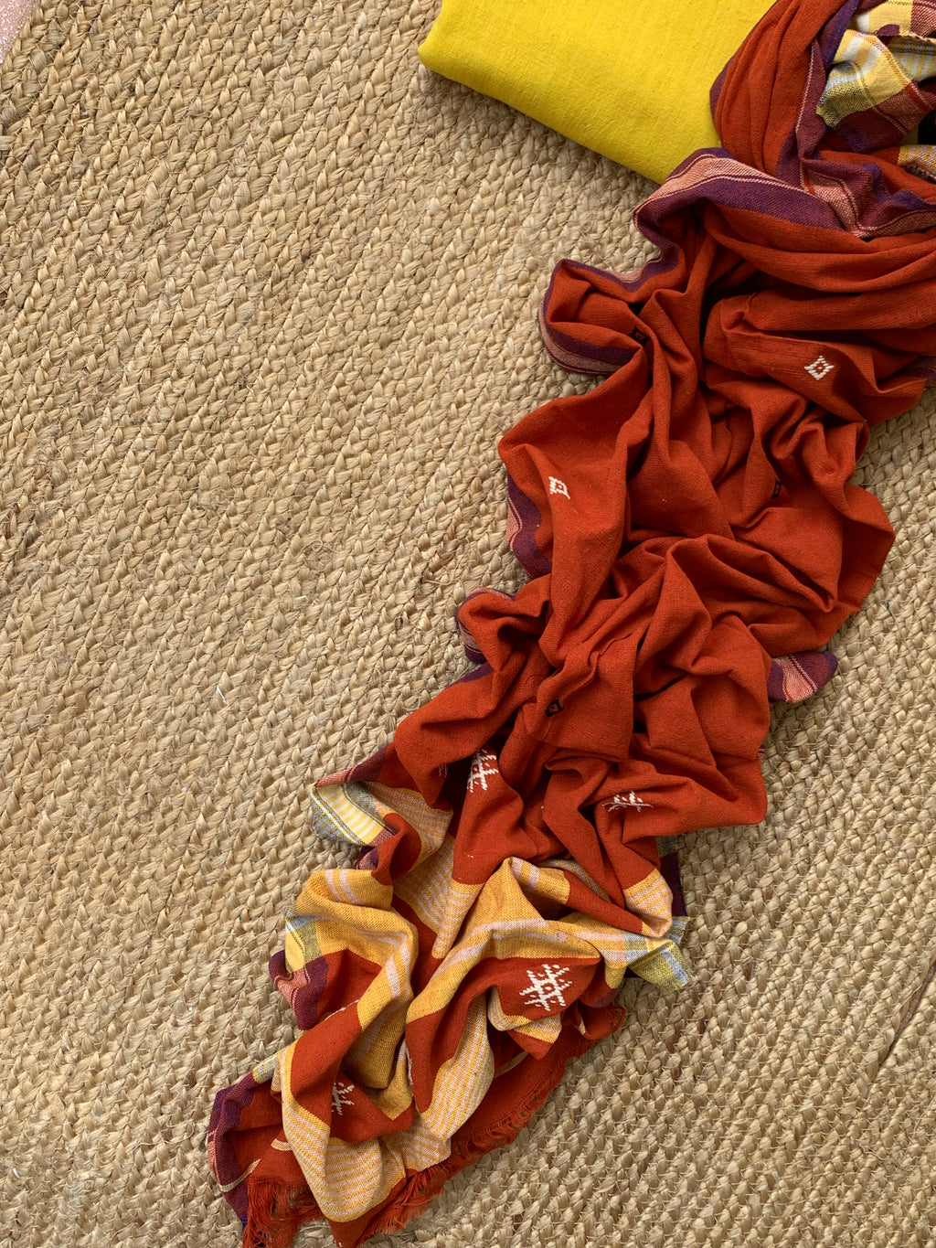 Handspun Handwoven Kotpad Kurta Dupatta Set