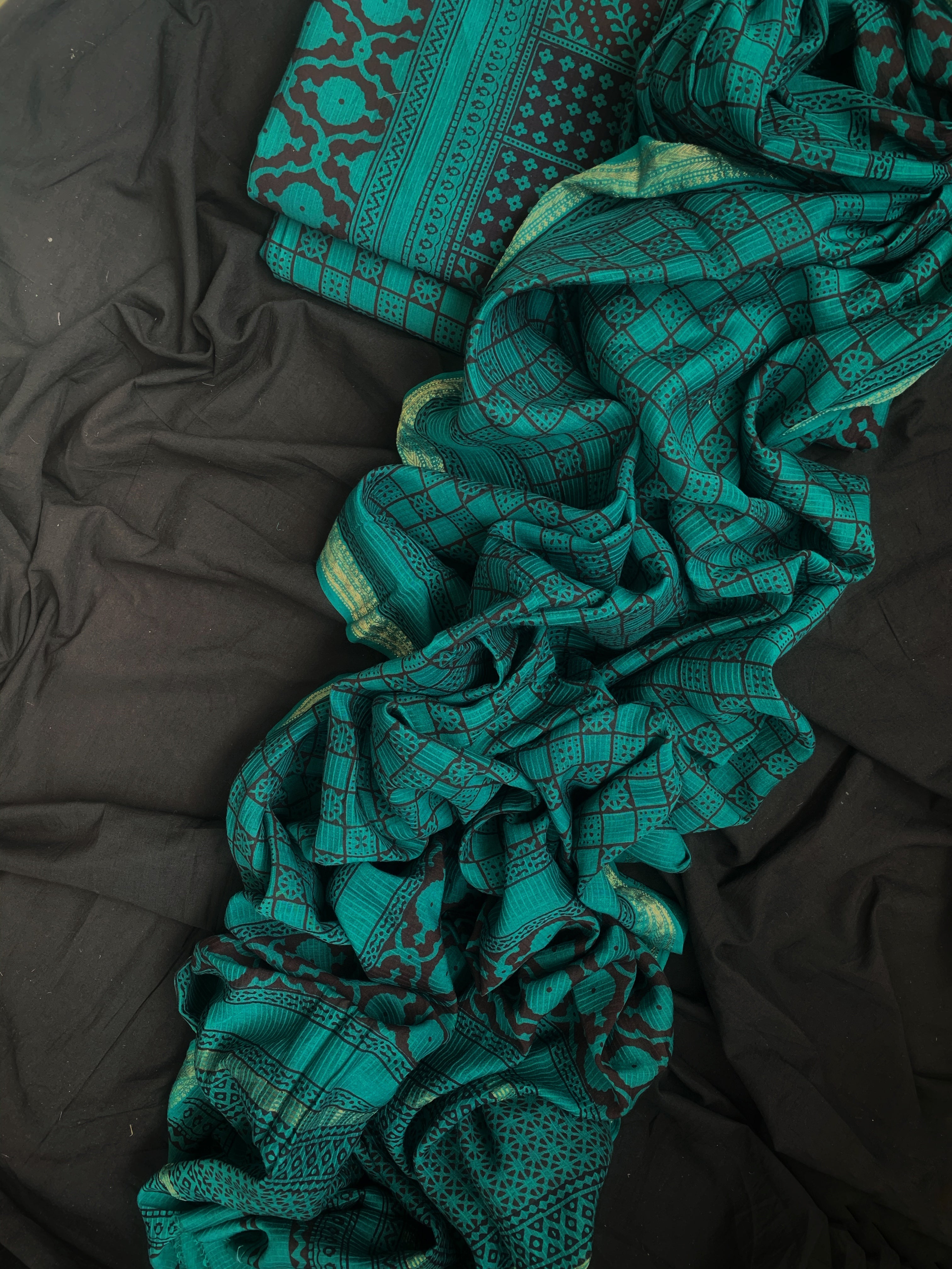 Handblock Maheshwari Bagh Suit