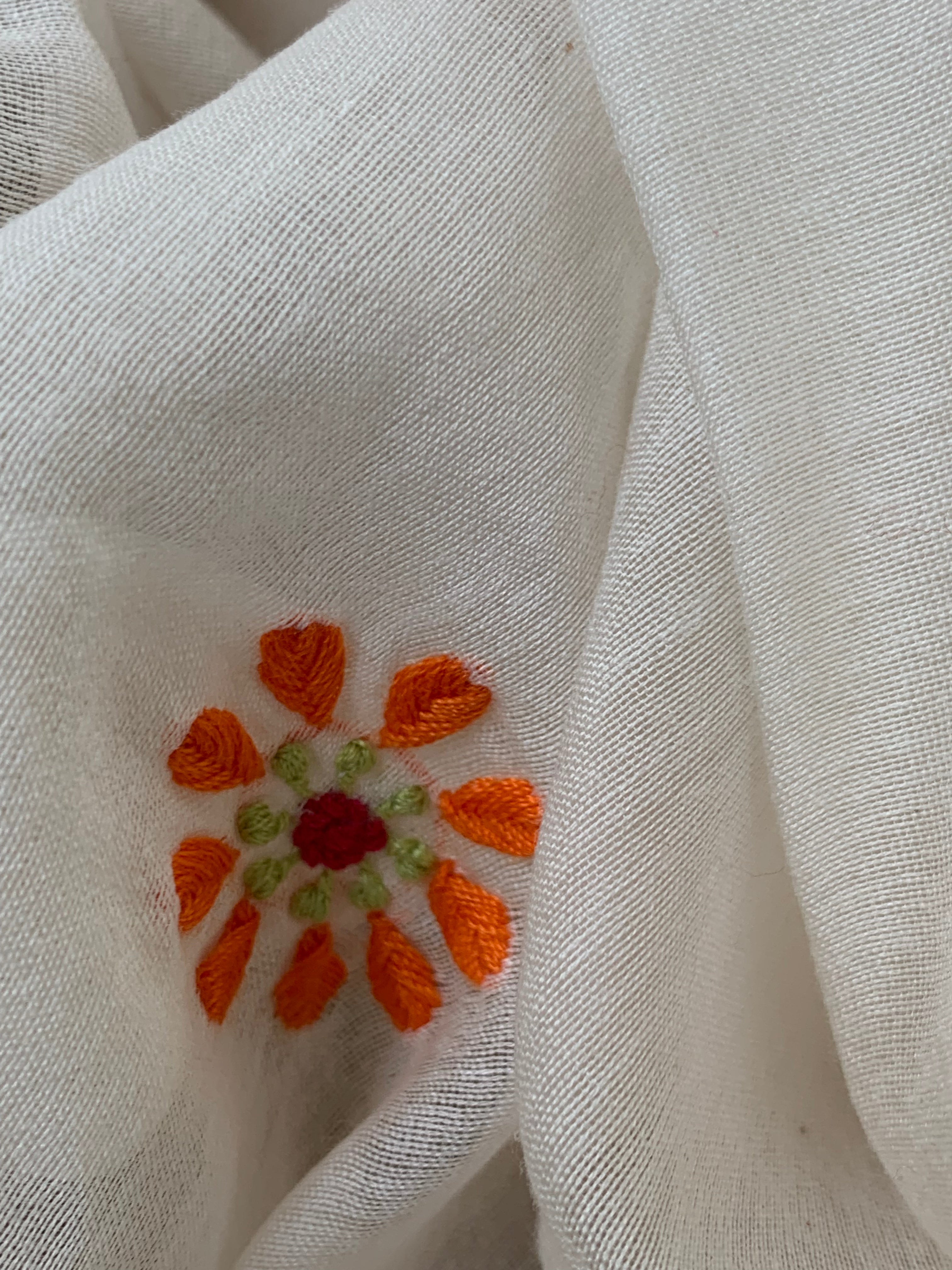 Handwoven Chikankari Maheshwari Kurta dupatta set